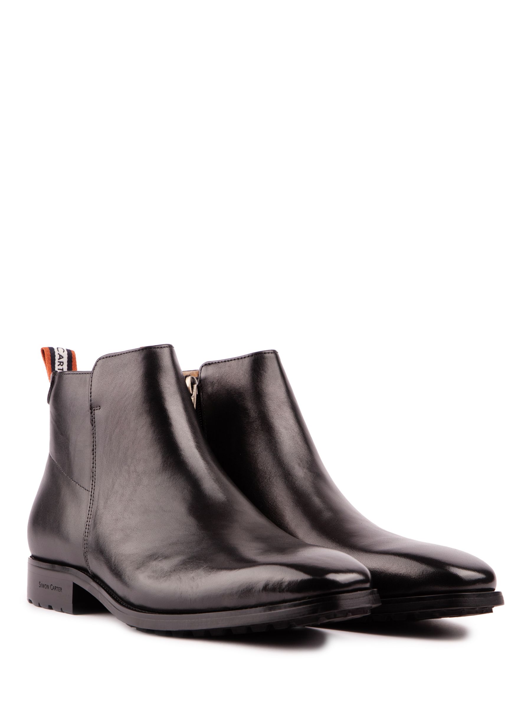 Simon Carter Primrose Leather Chelsea Boots, Black, 7