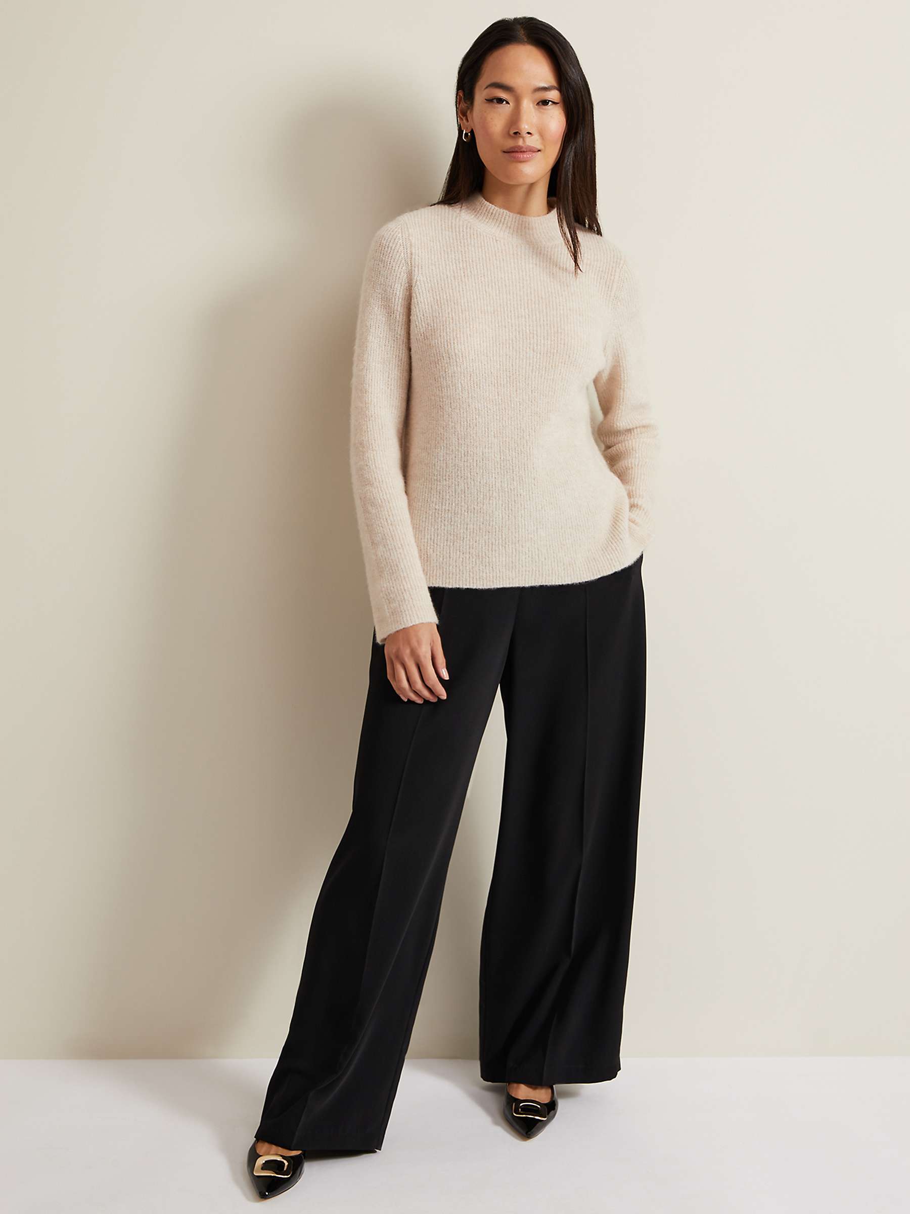Buy Phase Eight Connie Wool Blend Jumper, Stone Online at johnlewis.com