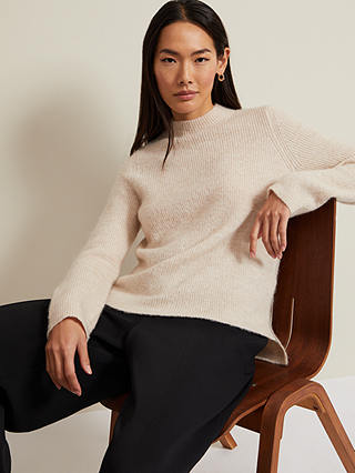 Phase Eight Connie Wool Blend Jumper, Stone
