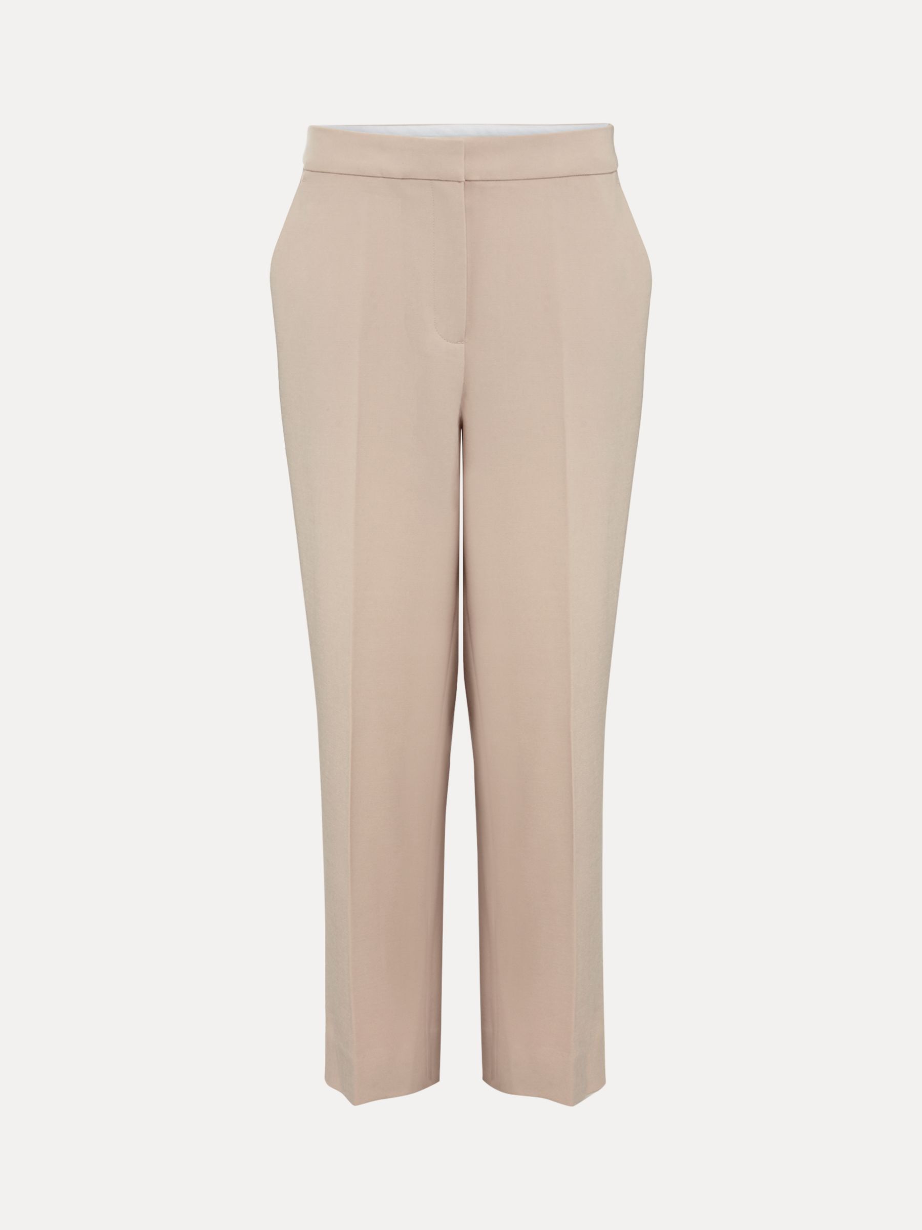 Phase Eight Everlee Cropped Straight Leg Trousers, Stone at John Lewis ...