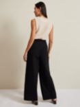 Phase Eight Mila Ponte Wide Leg Trousers, Black