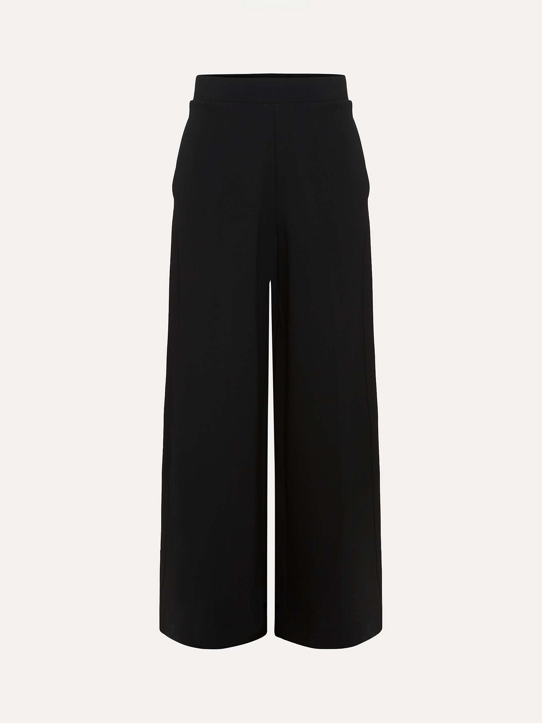 Buy Phase Eight Mila Ponte Wide Leg Trousers, Black Online at johnlewis.com