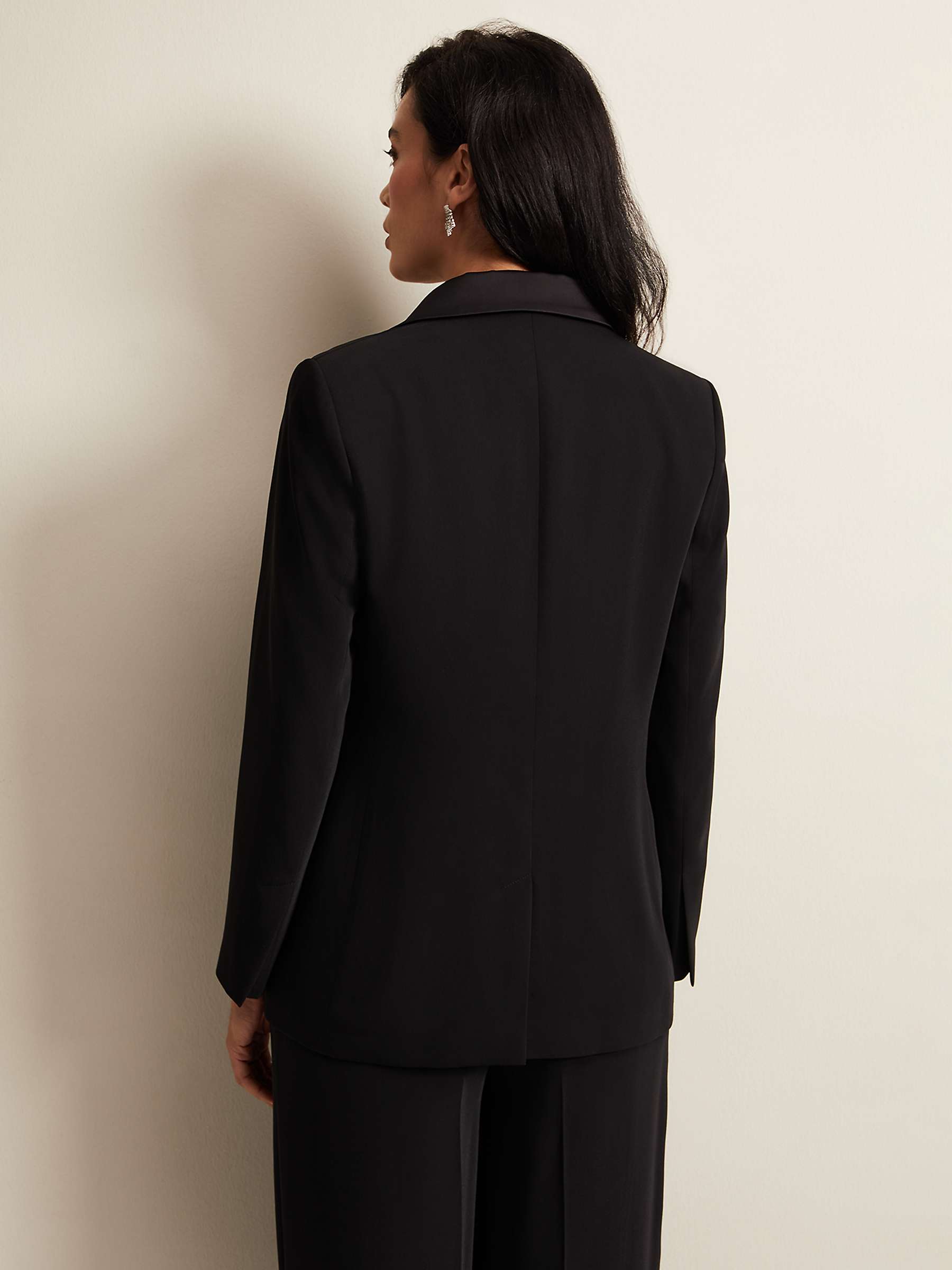 Phase Eight Elandra Tux Blazer, Black at John Lewis & Partners