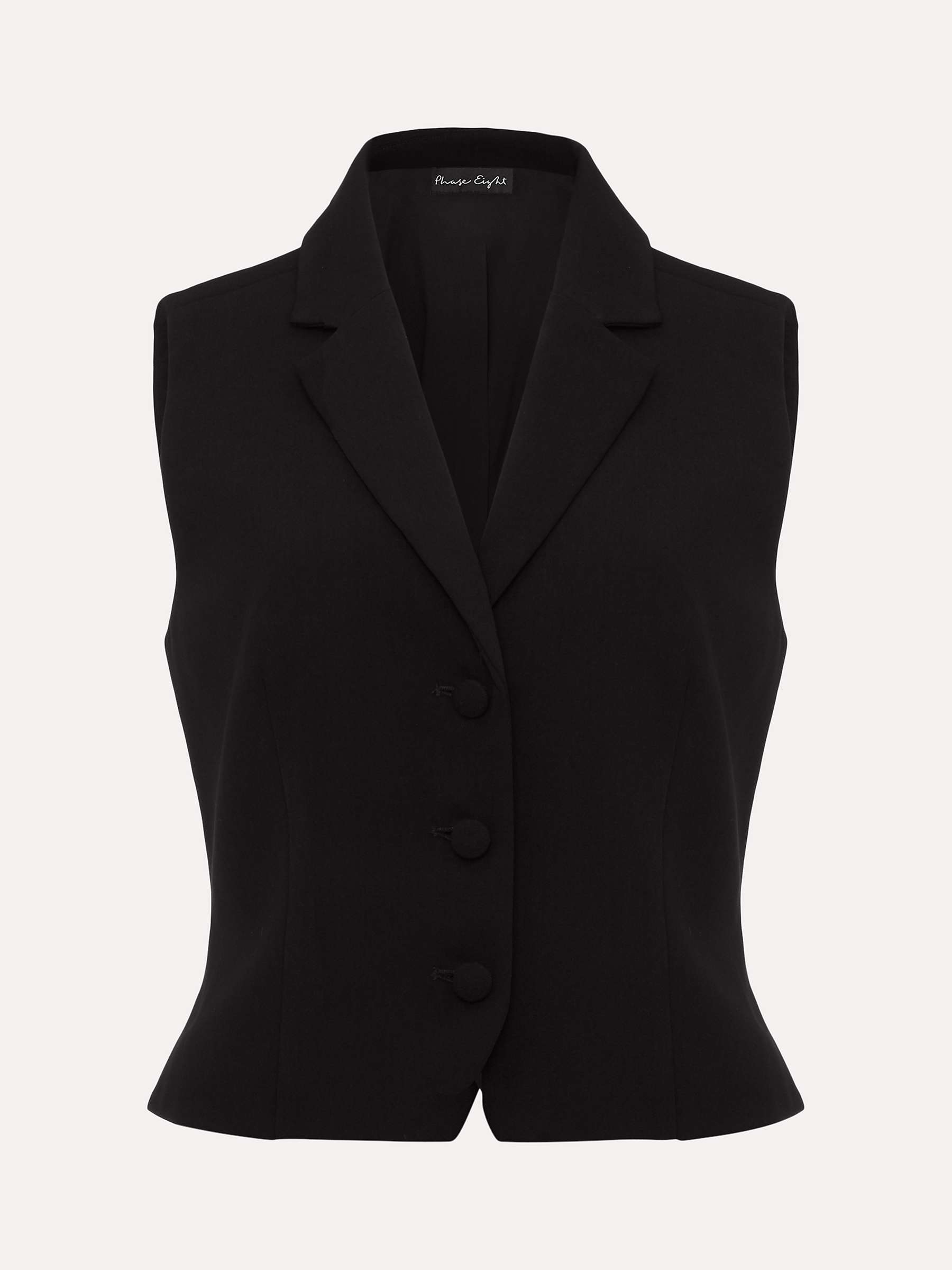 Buy Phase Eight Elandra Tux Waistcoat, Black Online at johnlewis.com