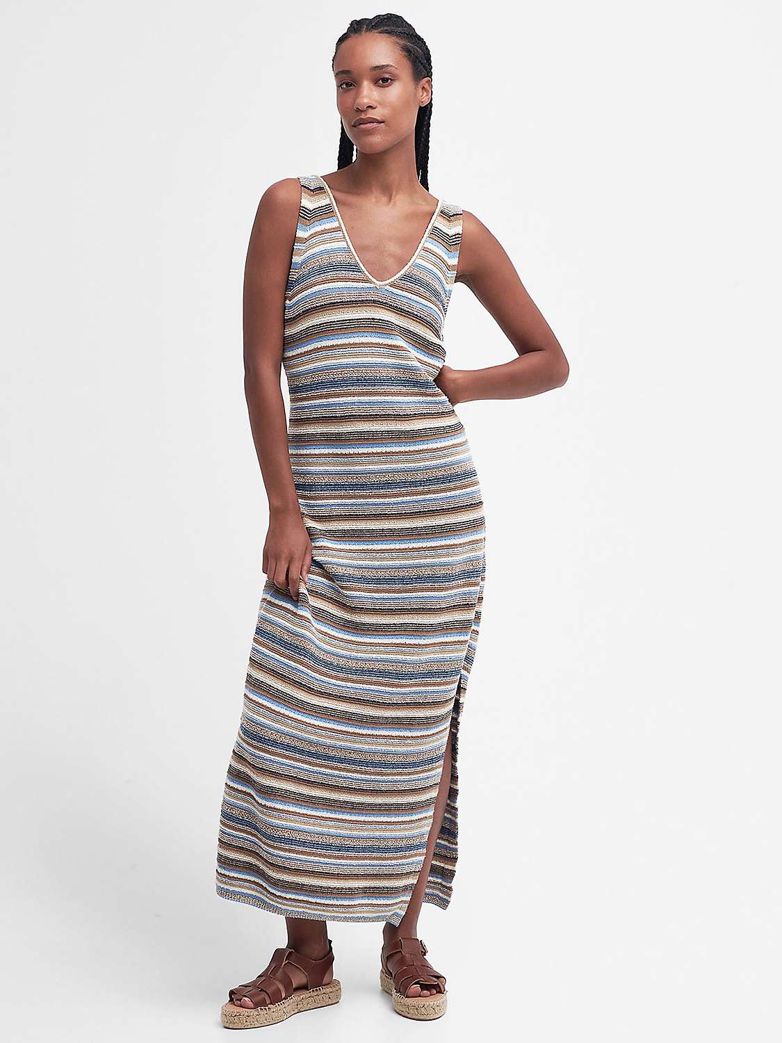 Buy Barbour Blakeney Knitted Maxi Dress, Multi Online at johnlewis.com