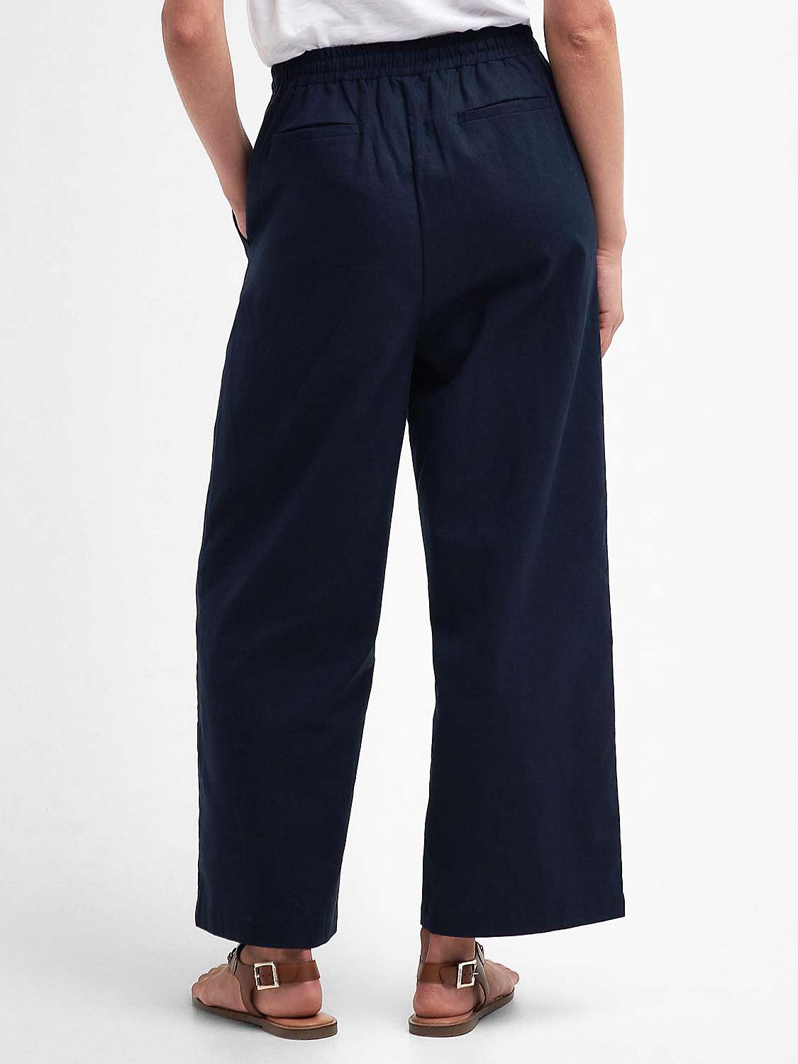 Buy Barbour Christie Trousers, Navy Online at johnlewis.com
