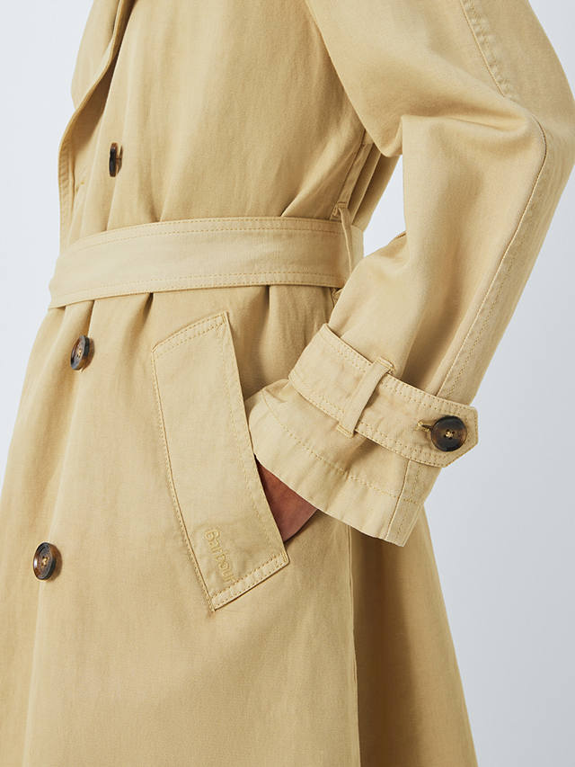 Barbour Tomorrow's Archive Saoirse Linen Blend Trench Coat, Safari