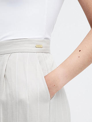 Barbour Celeste Stripe Linen Blend Trousers, French Oak