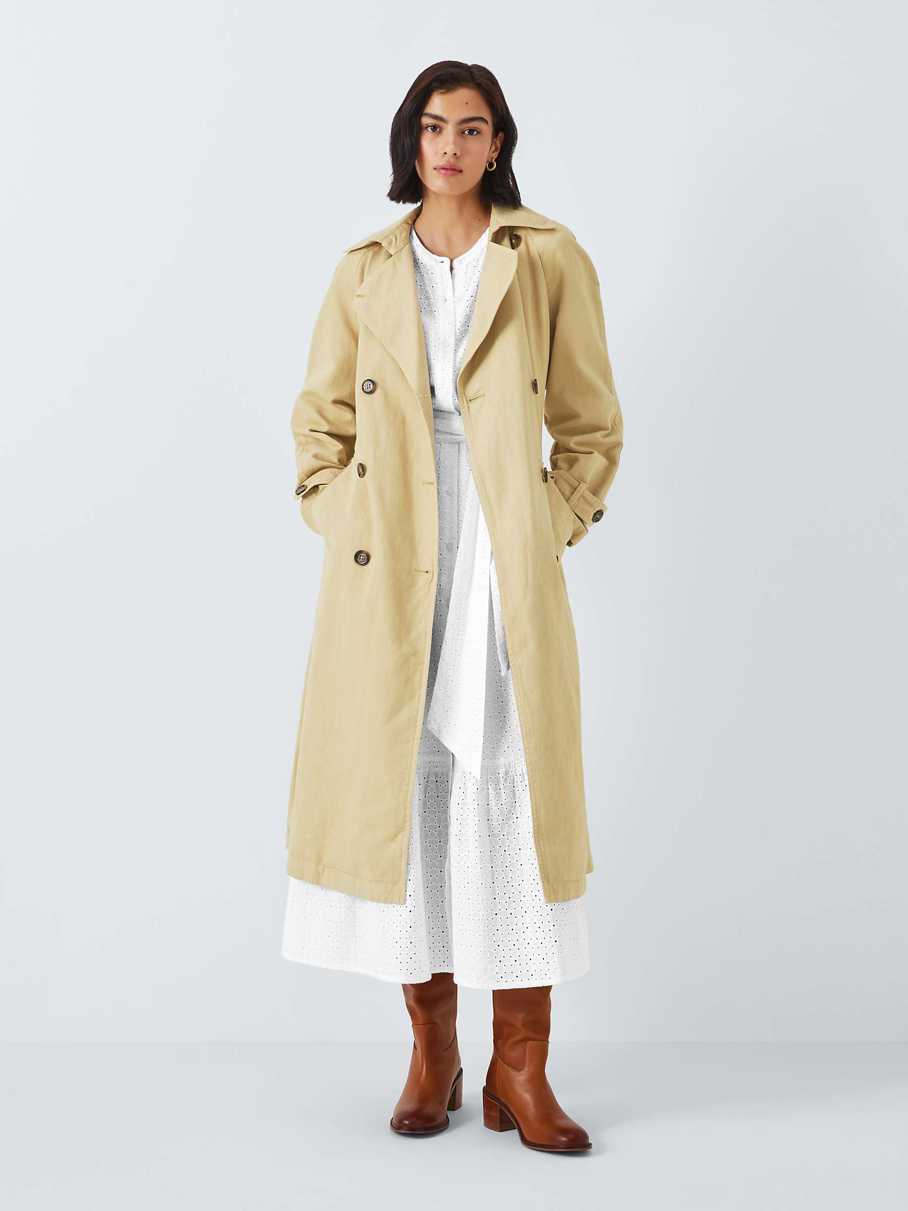 Buy Barbour Tomorrow's Archive Piper Maxi Shirt Dress, White Online at johnlewis.com