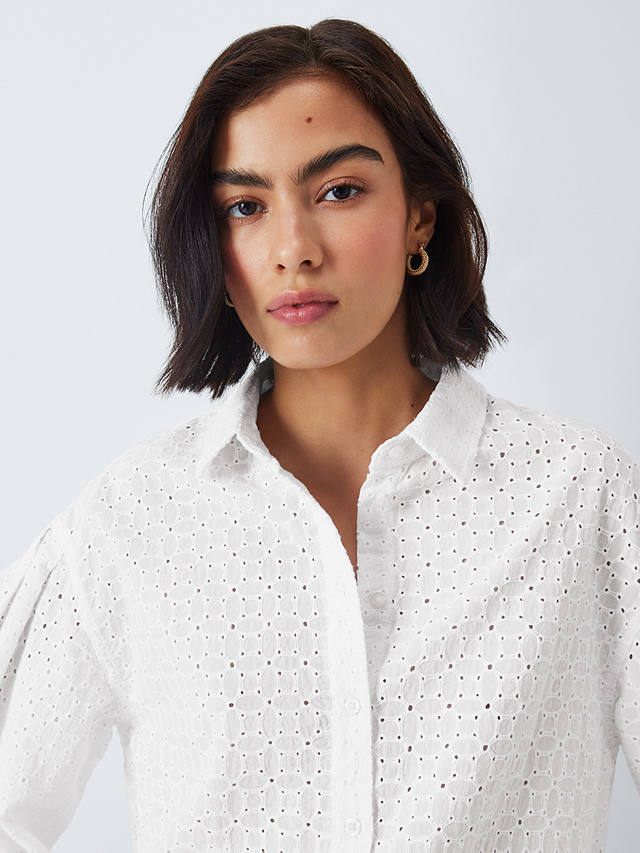 Barbour Tomorrow's Archive Piper Oversized Broderie Anglaise Shirt, White