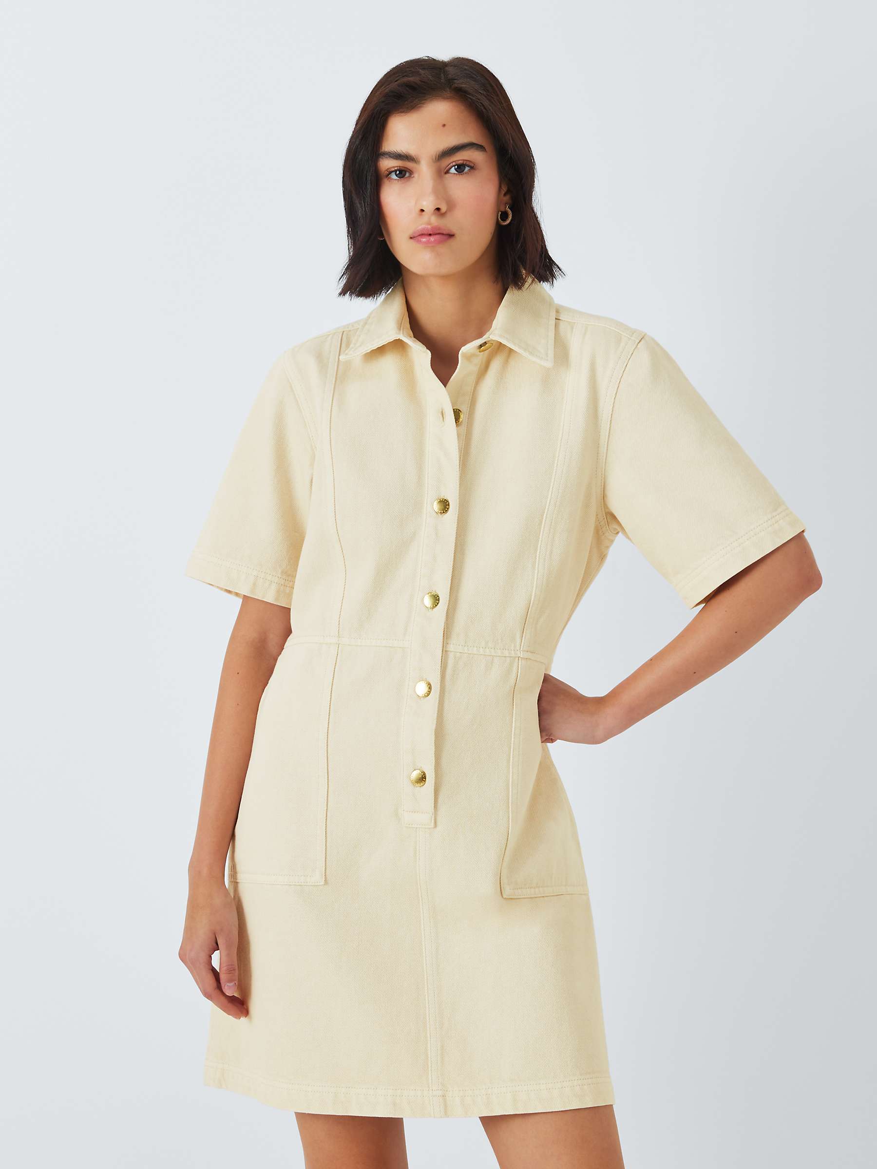 Buy Barbour Tomorrow's Archive Margot Mini Shirt Dress, Natural Online at johnlewis.com