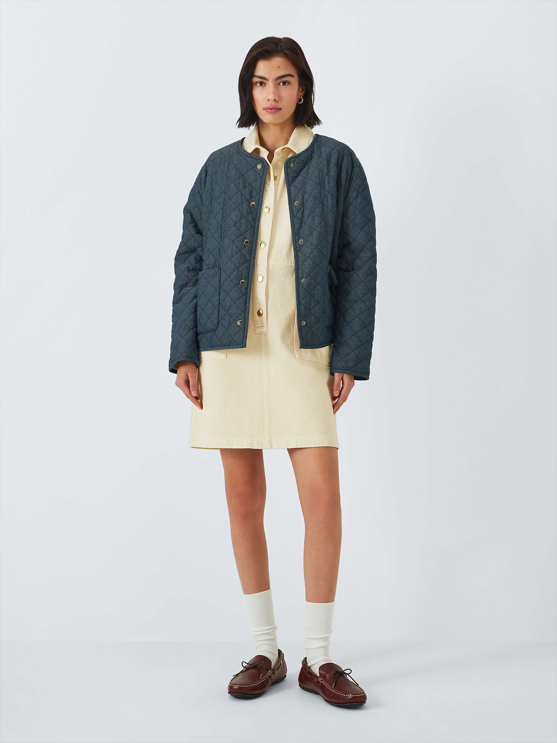 Buy Barbour Tomorrow's Archive Margot Mini Shirt Dress, Natural Online at johnlewis.com