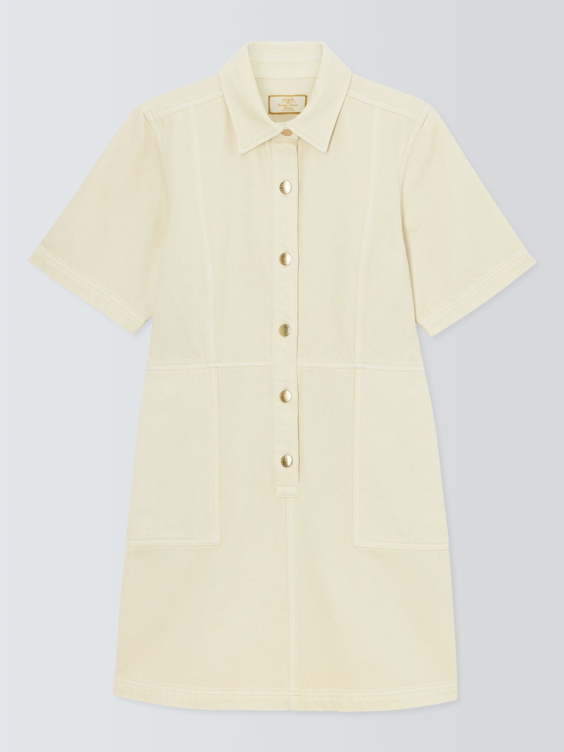 Barbour Tomorrow's Archive Margot Mini Shirt Dress, Natural, 8