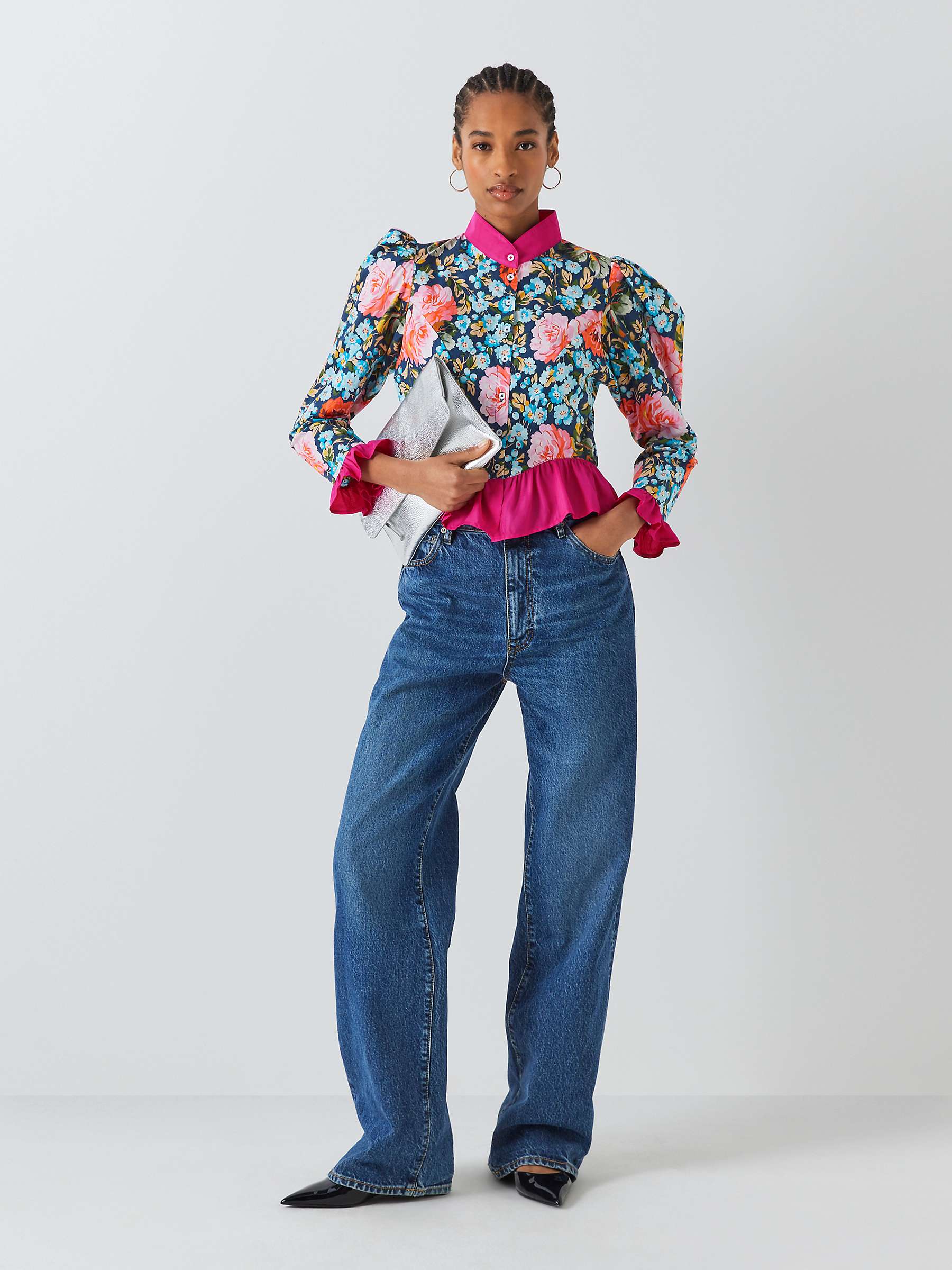 Buy Batsheva x Laura Ashley Grace Emilia Floral Shirt, Pink/Multi Online at johnlewis.com