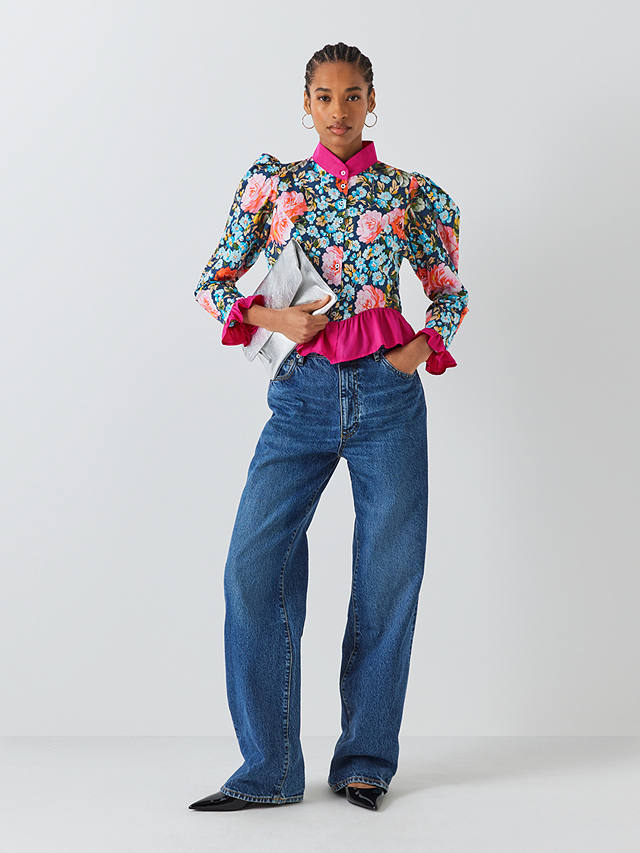 Batsheva x Laura Ashley Grace Emilia Floral Shirt, Pink/Multi