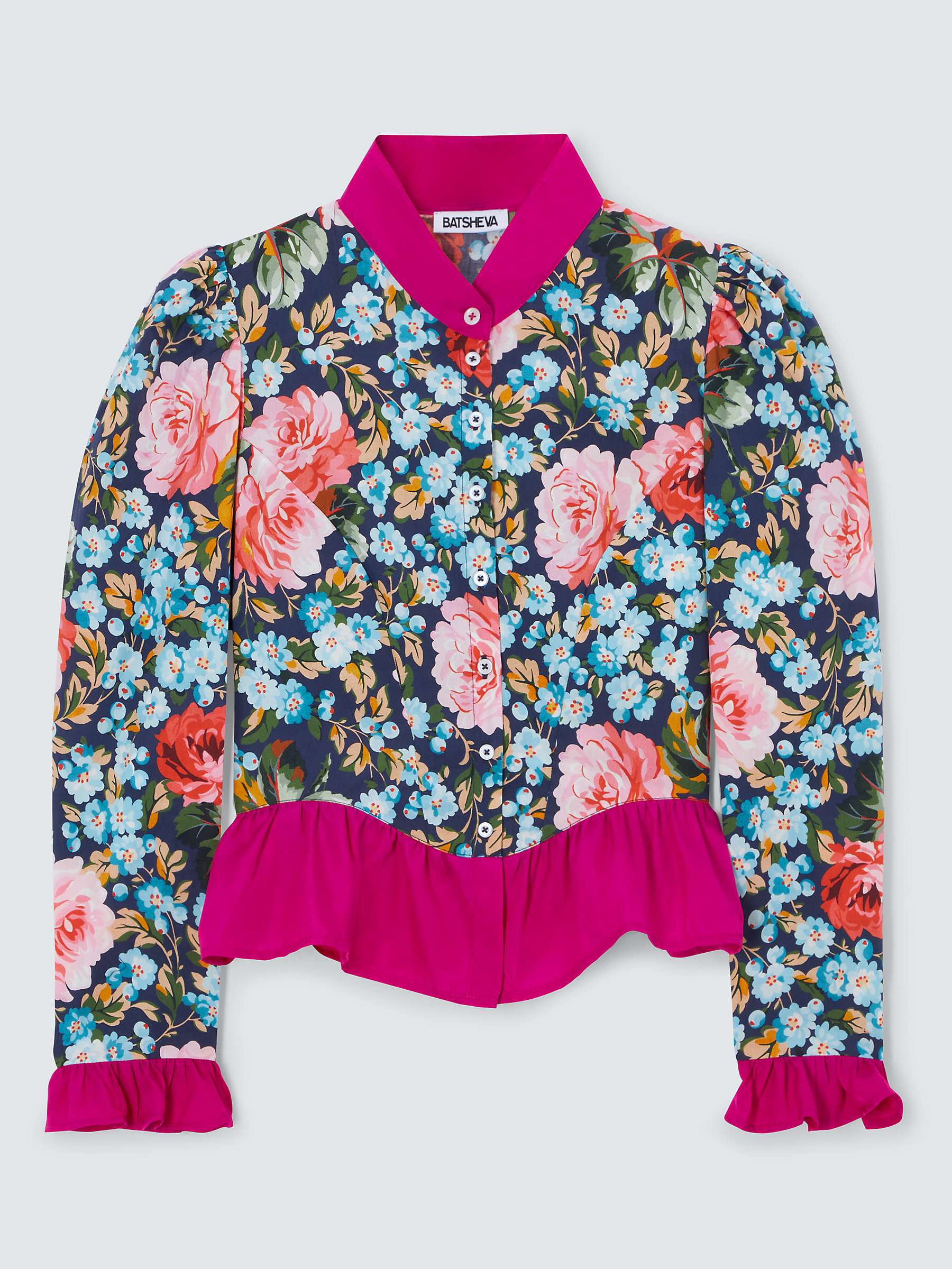 Buy Batsheva x Laura Ashley Grace Emilia Floral Shirt, Pink/Multi Online at johnlewis.com