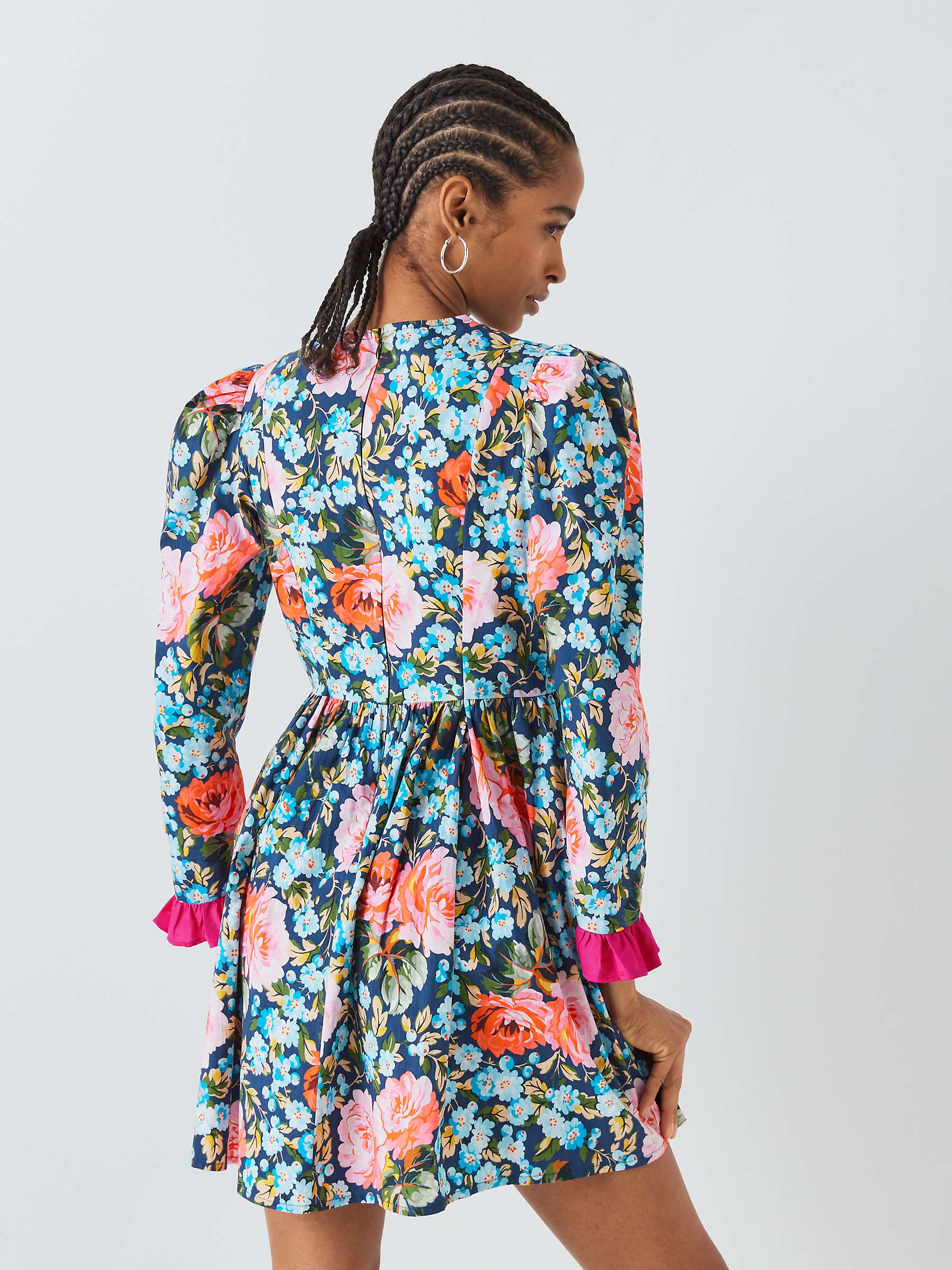 Buy Batsheva x Laura Ashley Prarie Emilia Floral Mini Dress, Pink/Multi Online at johnlewis.com