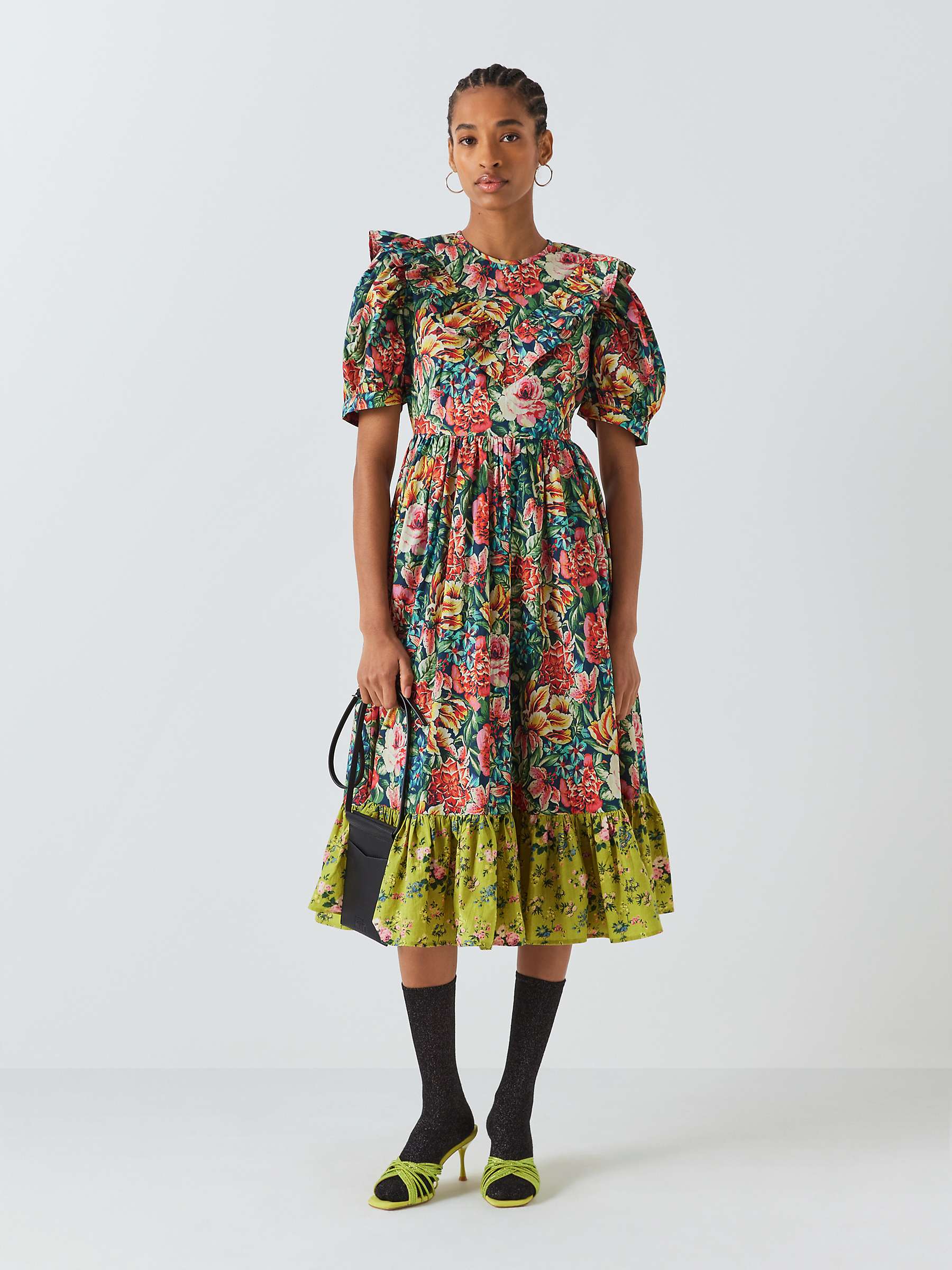 Buy Batsheva x Laura Ashley May Seren Floral Dress, Multi Online at johnlewis.com