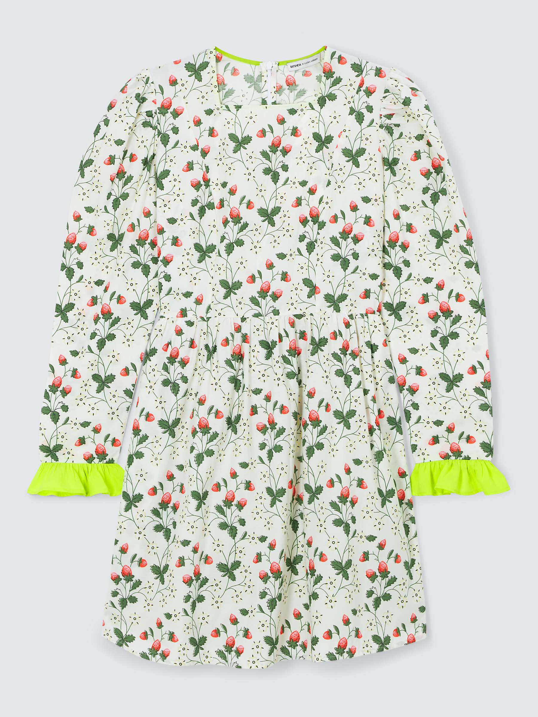 Buy Batsheva x Laura Ashley Prarie Strawberry Field Mini Dress, White/Multi Online at johnlewis.com