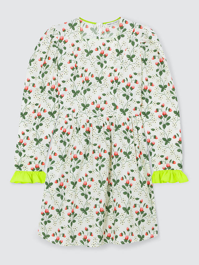 Batsheva x Laura Ashley Prarie Strawberry Field Mini Dress, White/Multi