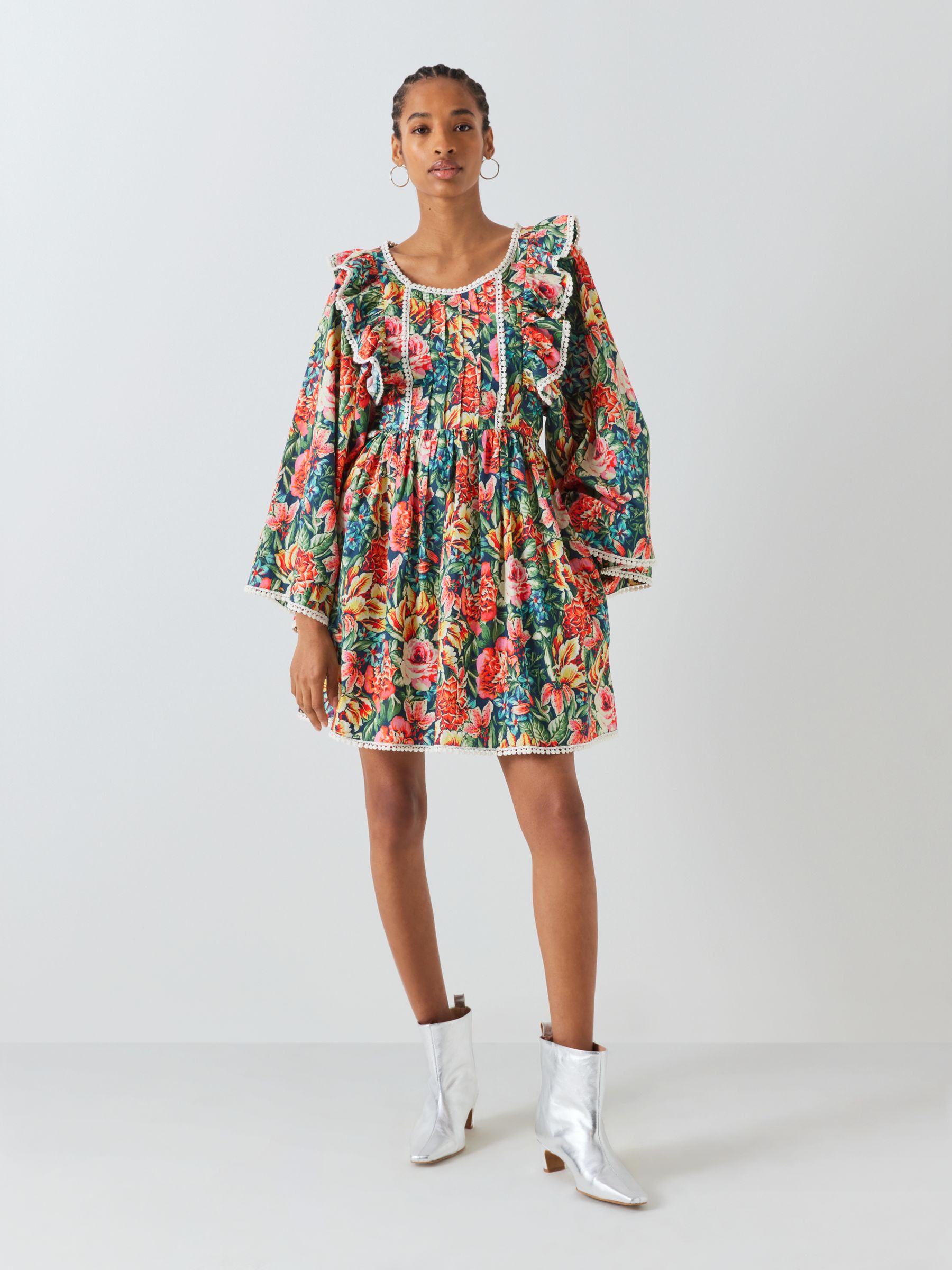 Batsheva x Laura Ashley Rhys Seren Floral Mini Dress, Multi, 16