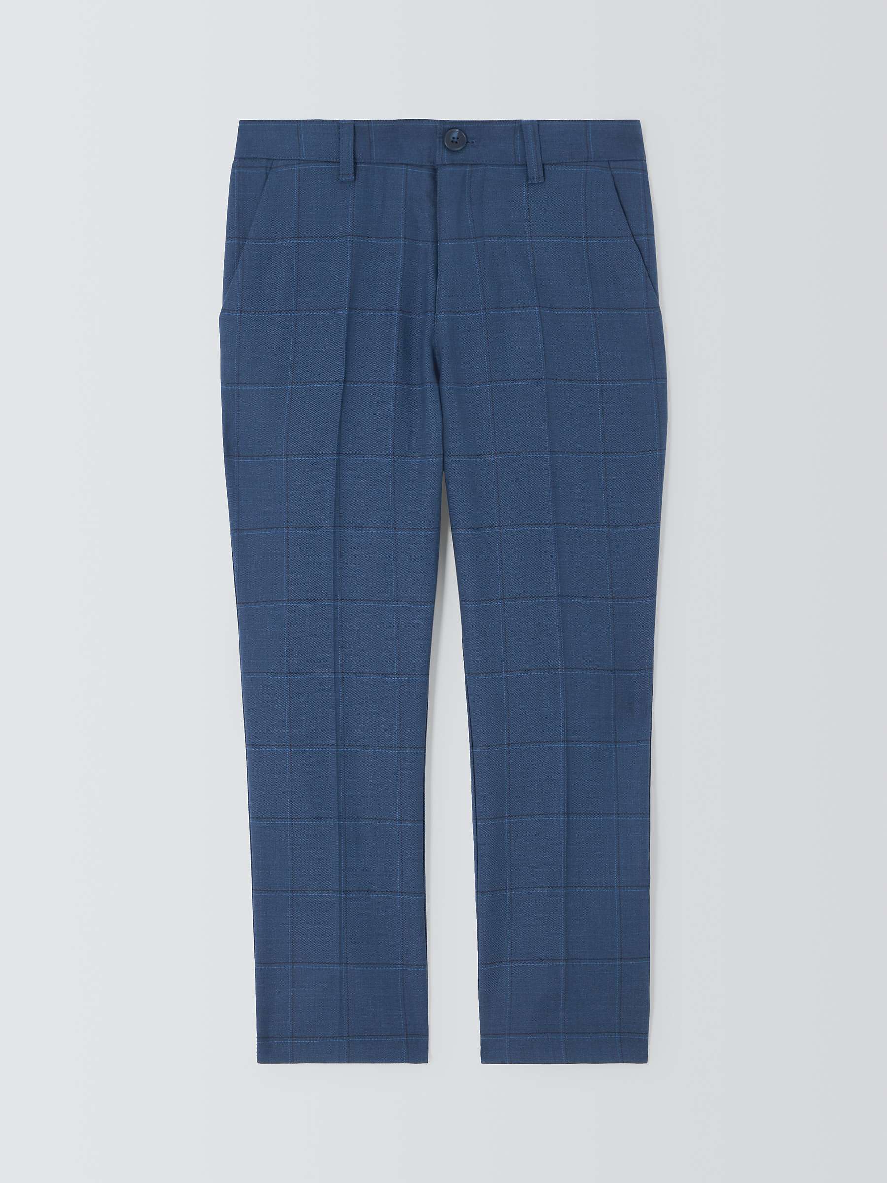 Buy John Lewis Heirloom Collection Kids' Check Suit Trousers, Navy Online at johnlewis.com