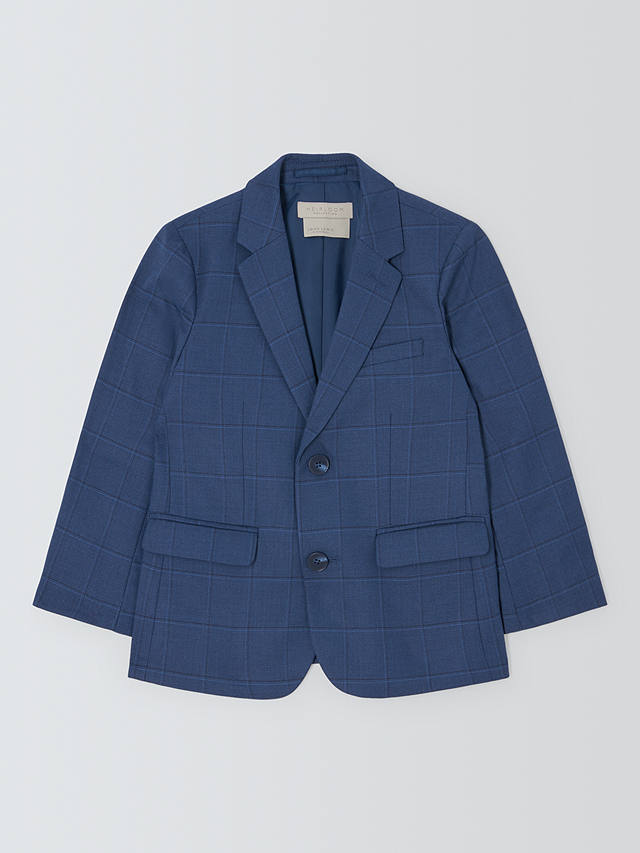 John Lewis Heirloom Collection Kids' Check Suit Jacket, Navy