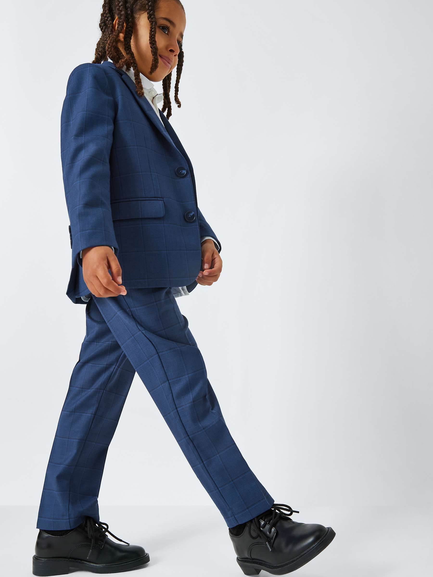 Buy John Lewis Heirloom Collection Kids' Check Suit Jacket, Navy Online at johnlewis.com