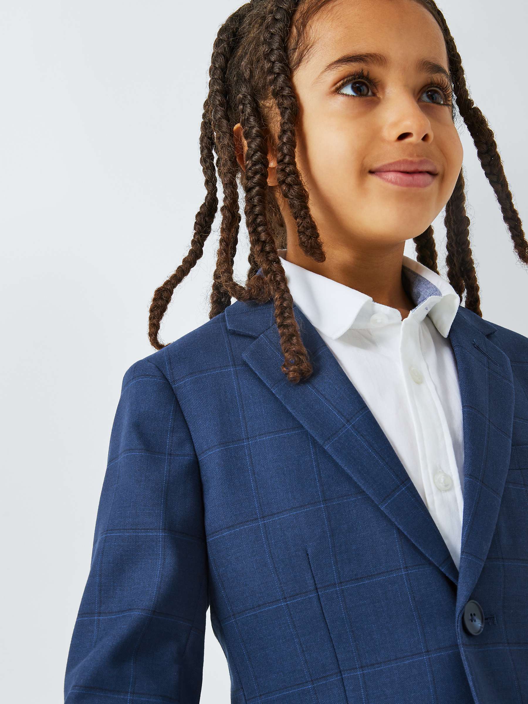 Buy John Lewis Heirloom Collection Kids' Check Suit Jacket, Navy Online at johnlewis.com