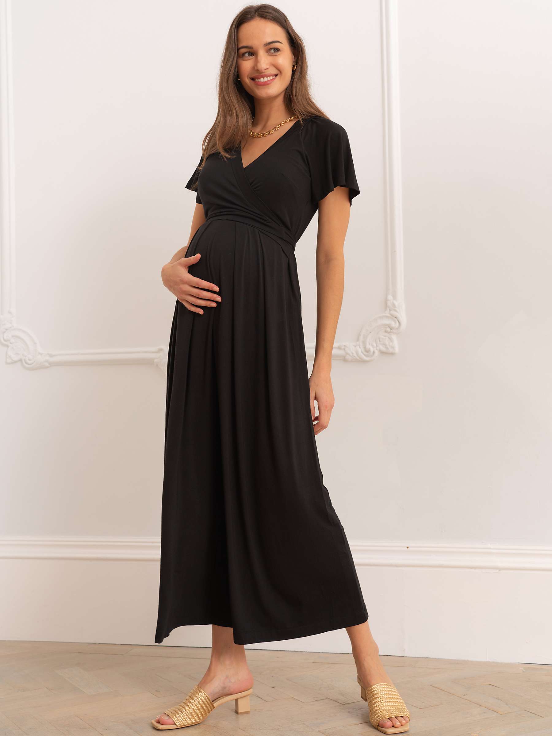 Buy Seraphine Diona Maternity & Nursing Jumpsuit, Black Online at johnlewis.com