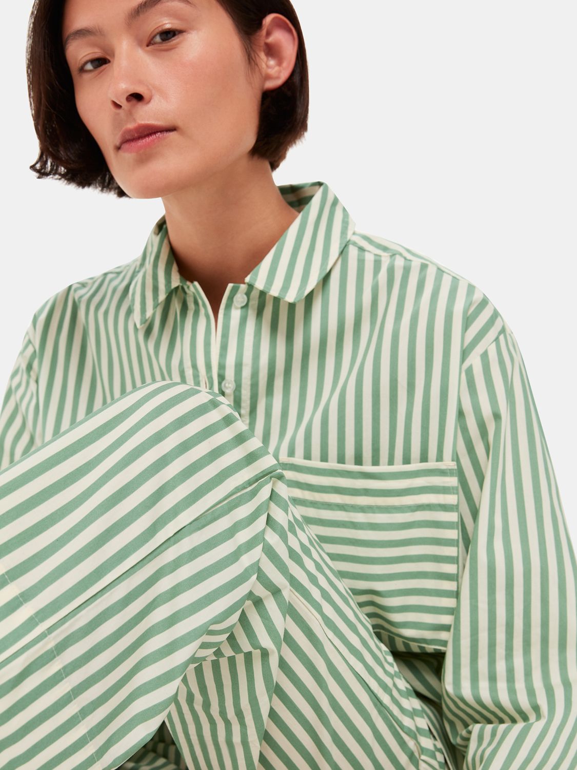 Buy Whistles Cotton Stripe Pyjama Top Online at johnlewis.com