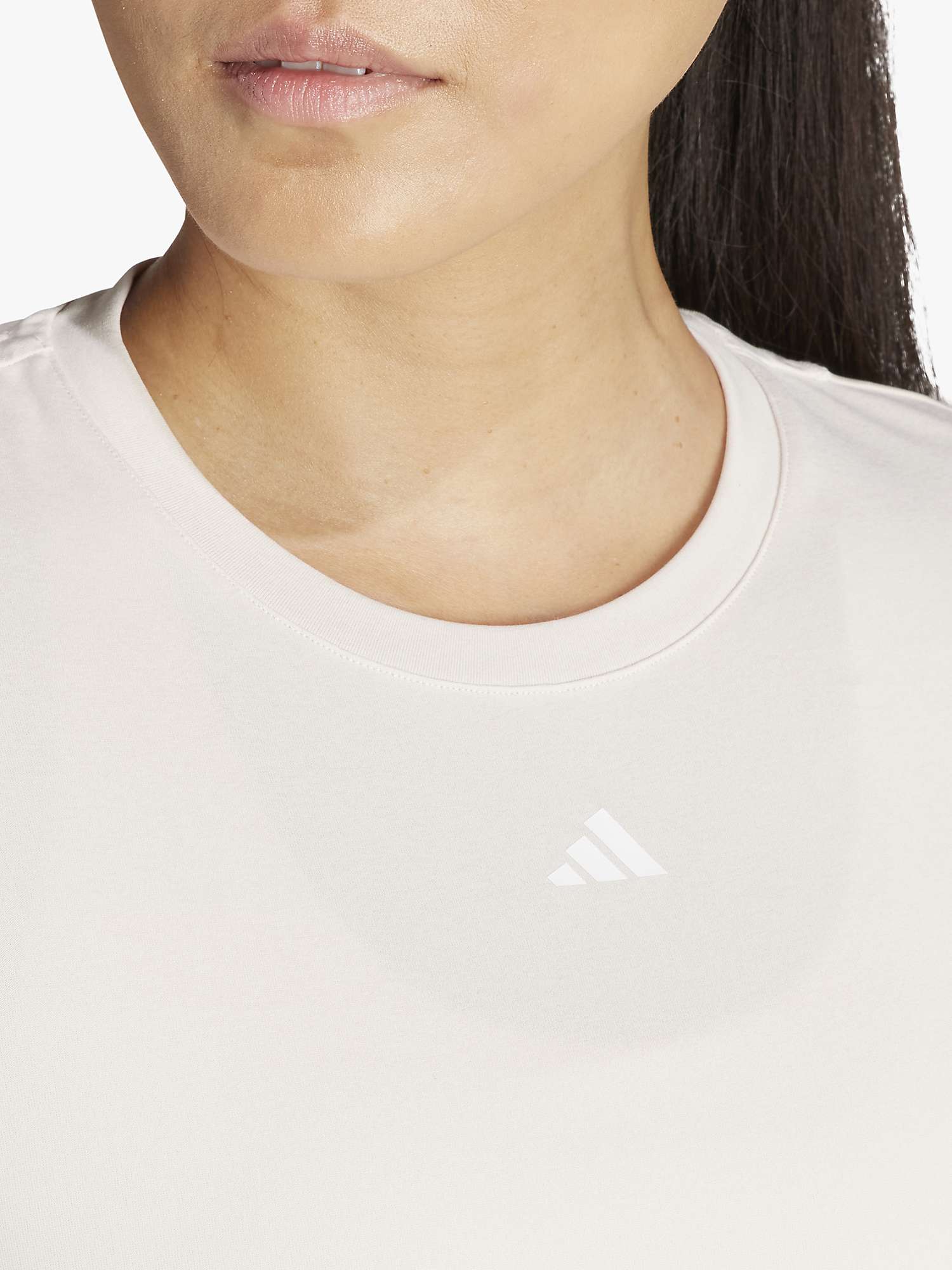 Buy adidas D4T Women's T-Shirt, Putty Mauve Online at johnlewis.com