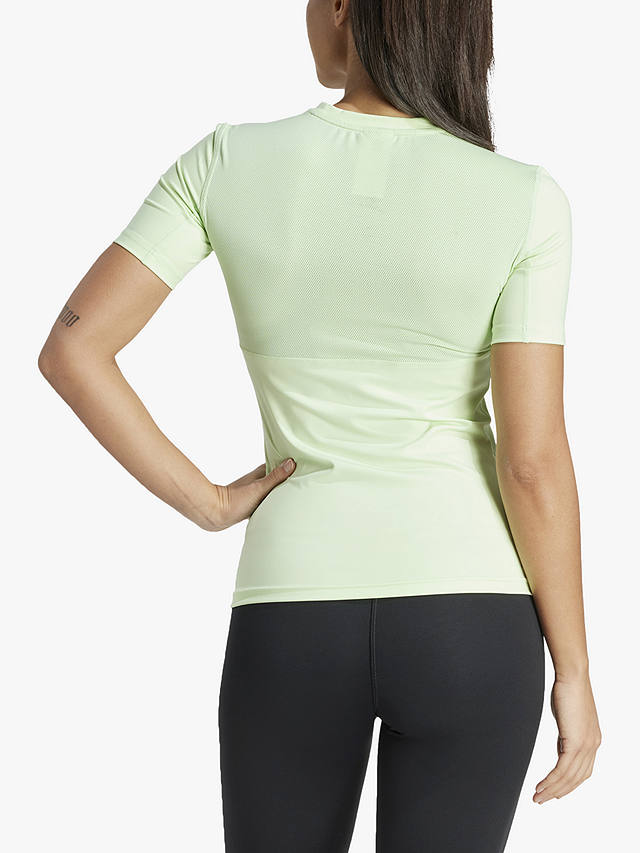 adidas Women's TechFit Short Sleeve Training T-Shirt, Green Spark/White ...