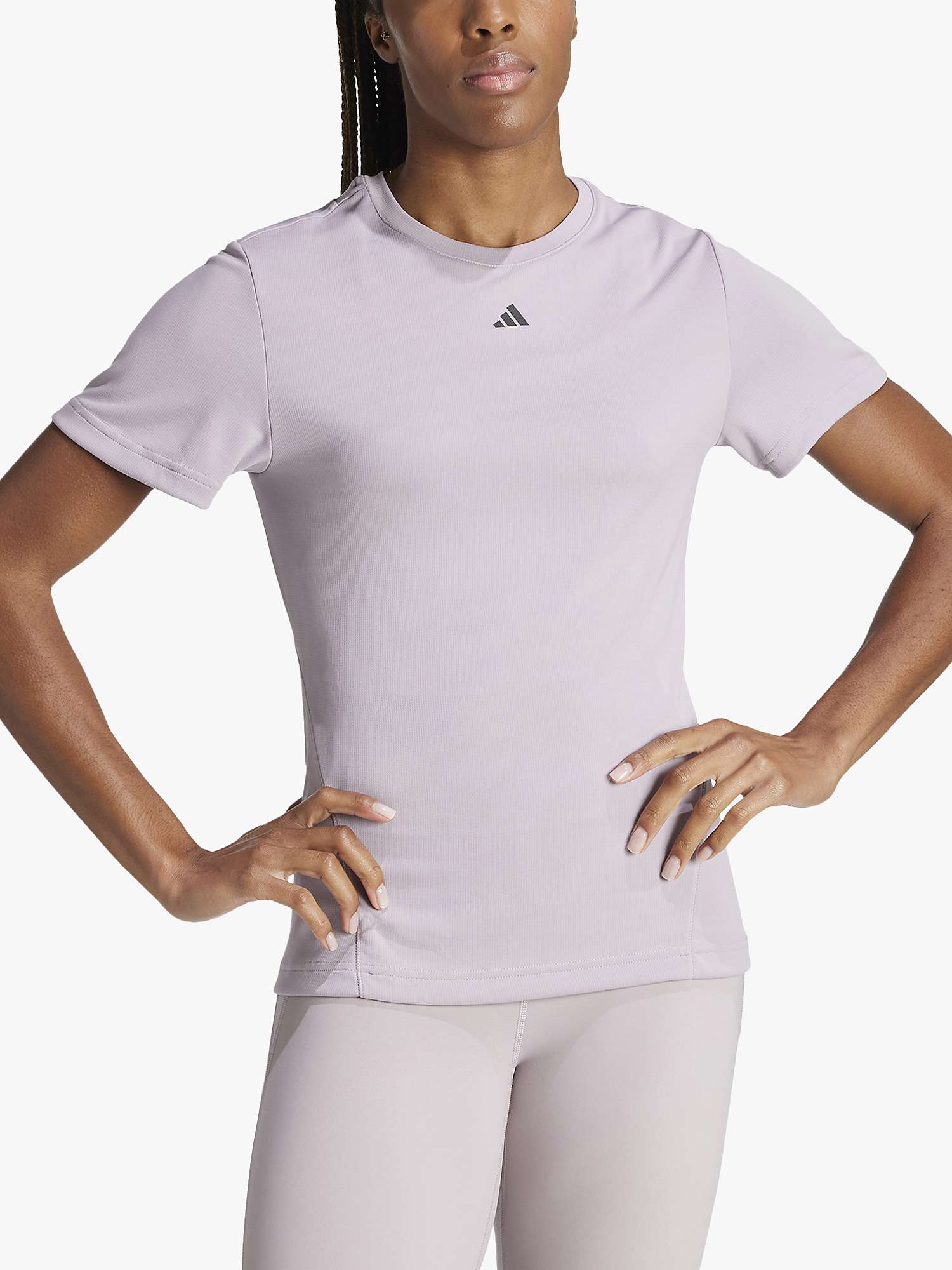 Buy adidas HEAT.RDY HIIT T-Shirt, Preloved Fig Online at johnlewis.com