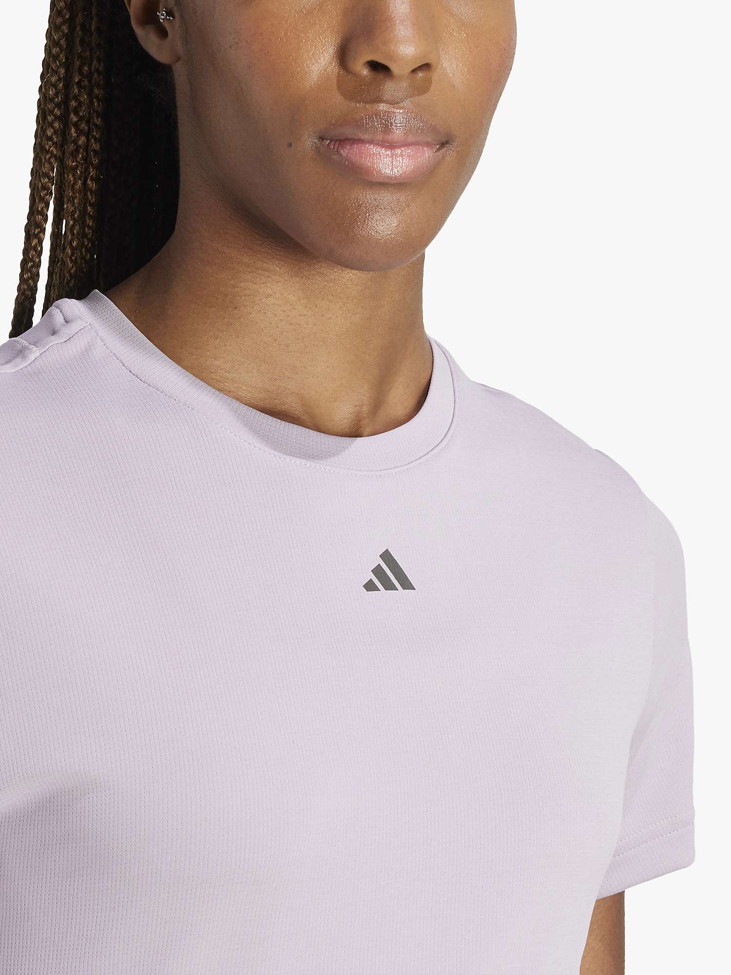 Buy adidas HEAT.RDY HIIT T-Shirt, Preloved Fig Online at johnlewis.com