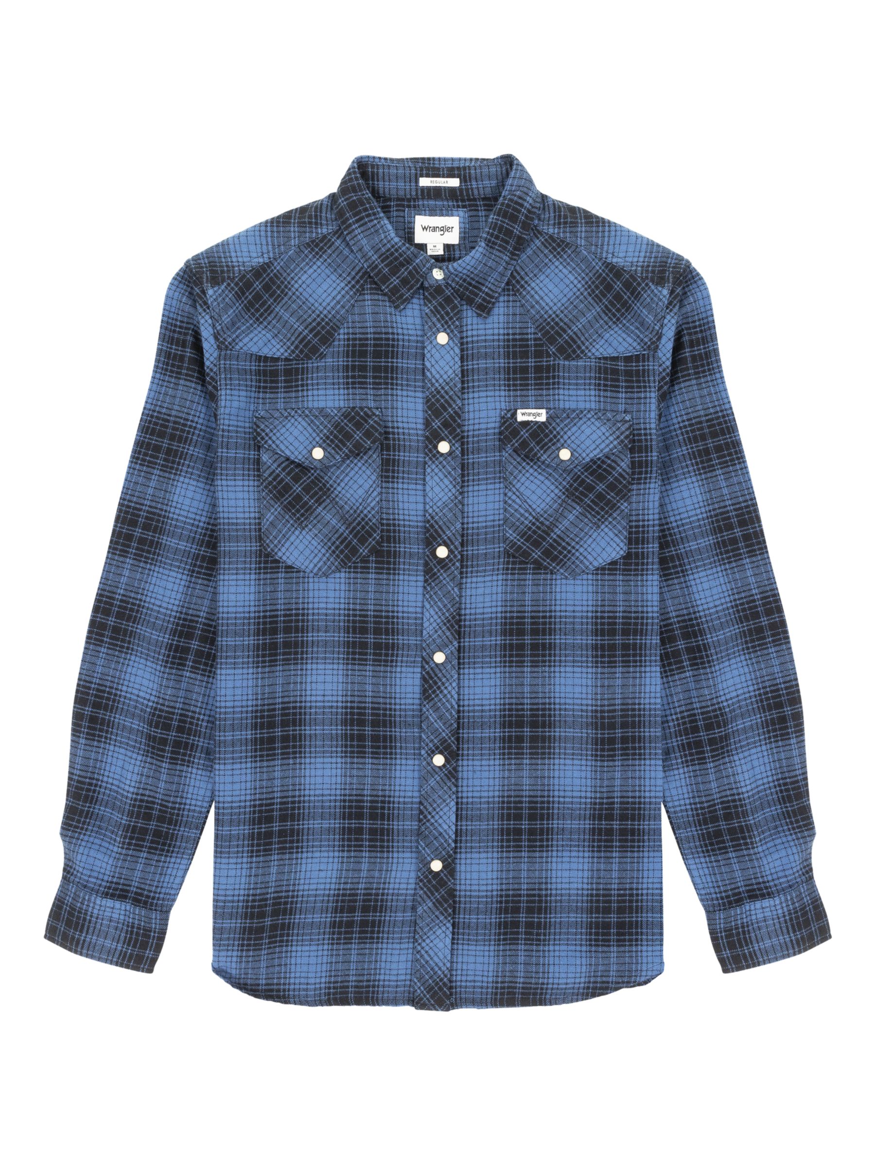 Wrangler Western Check Shirt, Federal Blue, L