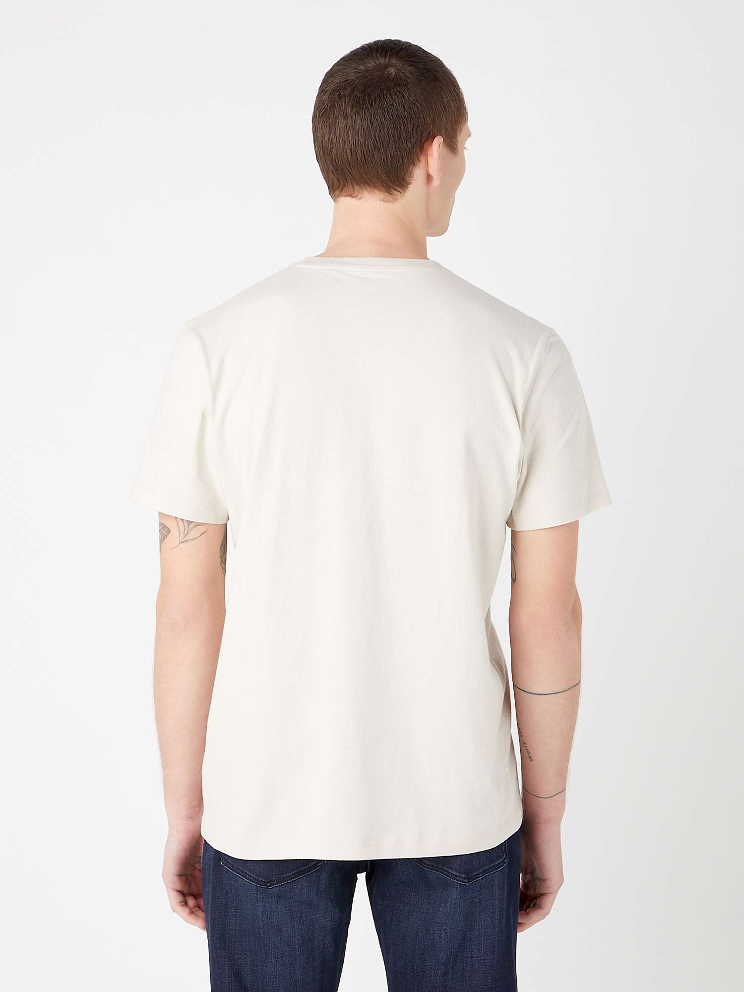 Buy Wrangler Short Sleeve Logo T-Shirt, Rainy Day Online at johnlewis.com