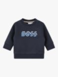 HUGO BOSS BOSS Baby French Terry Sweatshirt, Navy, Navy