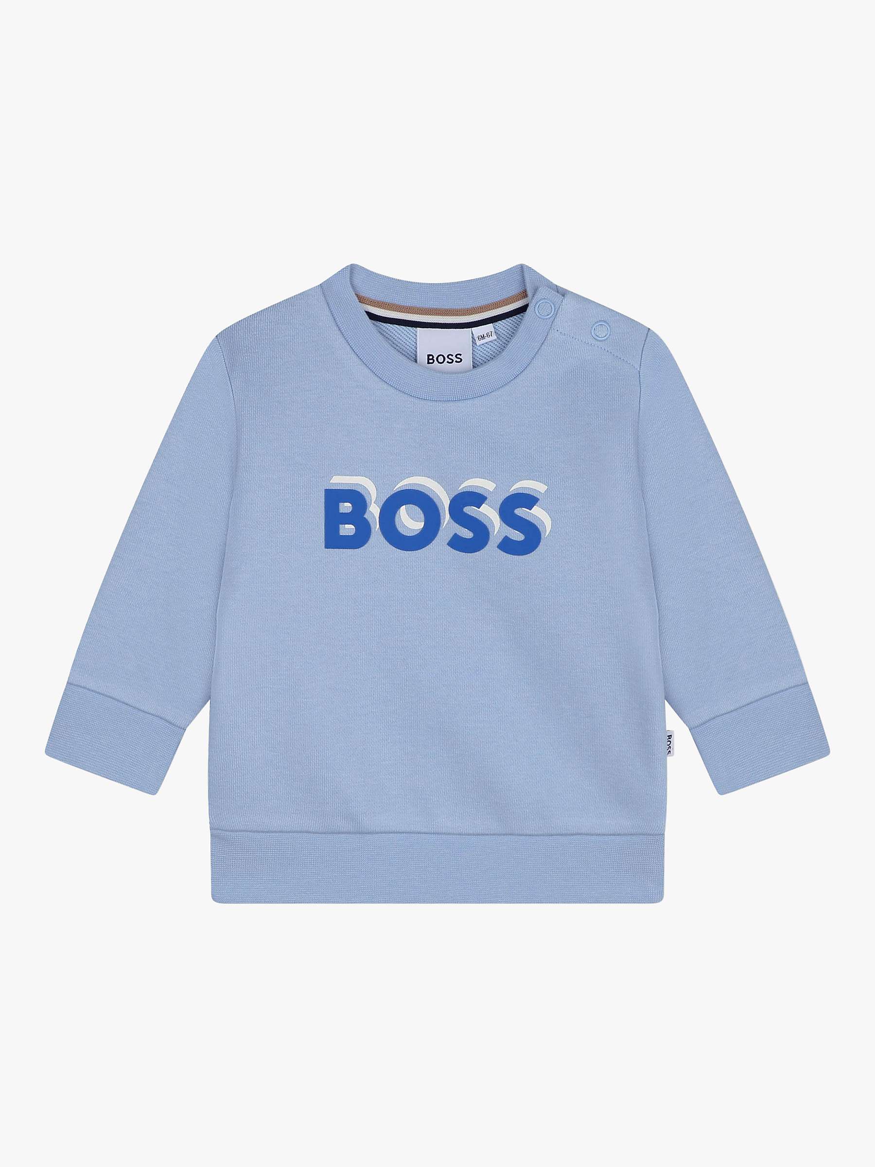 Buy BOSS Baby French Terry Jumper, Blue Online at johnlewis.com