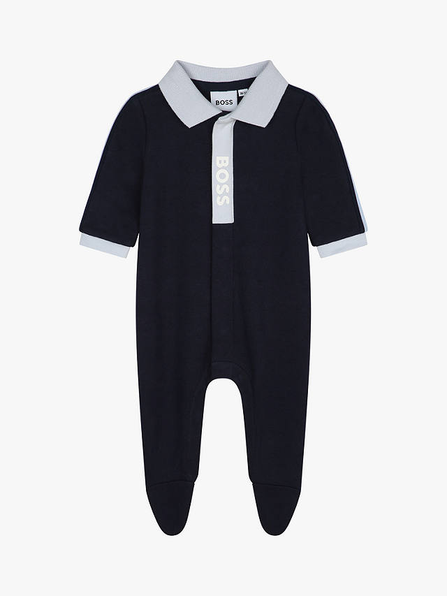 BOSS Baby Collared Pyjamas, Black/White