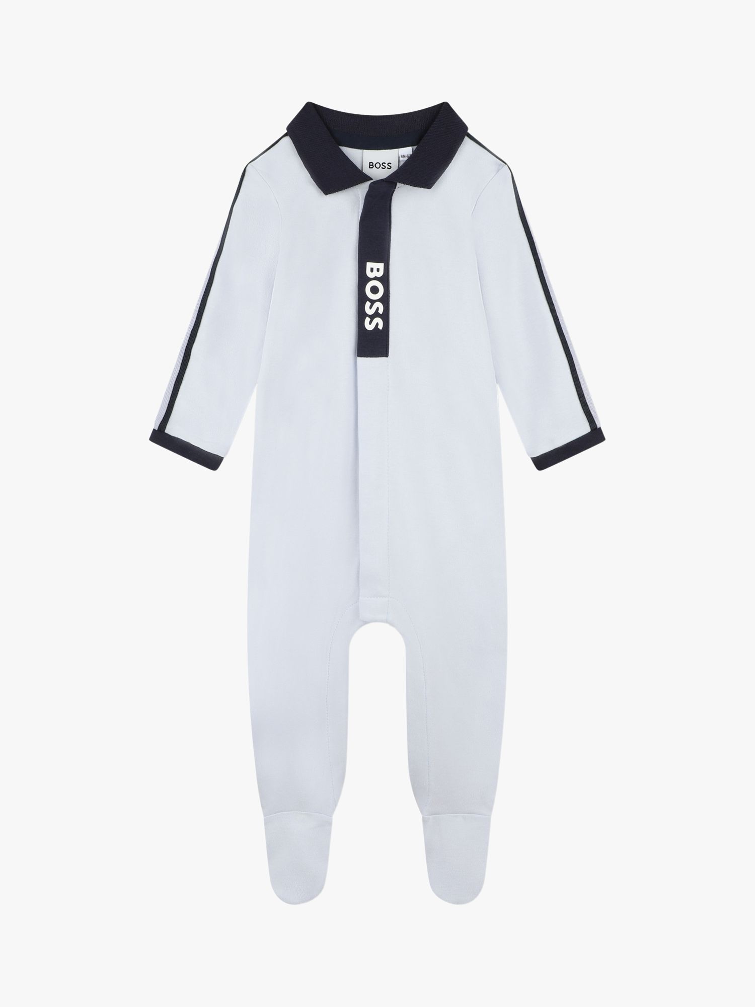 BOSS Baby Interlock Sleepsuit, White, 1 months