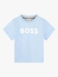 BOSS Baby Short Sleeve Logo T-Shirt, Light Blue