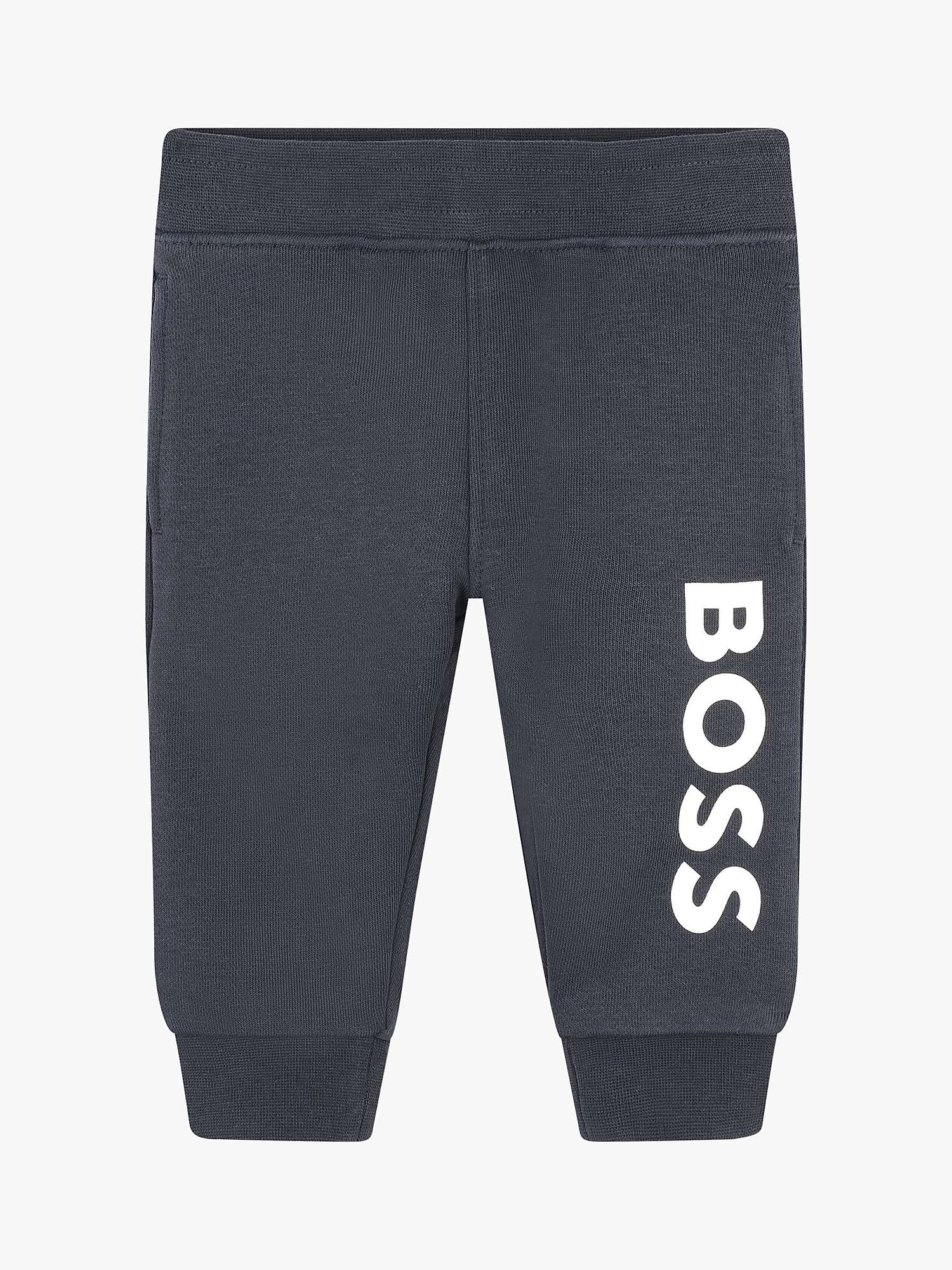 Buy BOSS Baby Logo Embroidered Joggers, Black Online at johnlewis.com