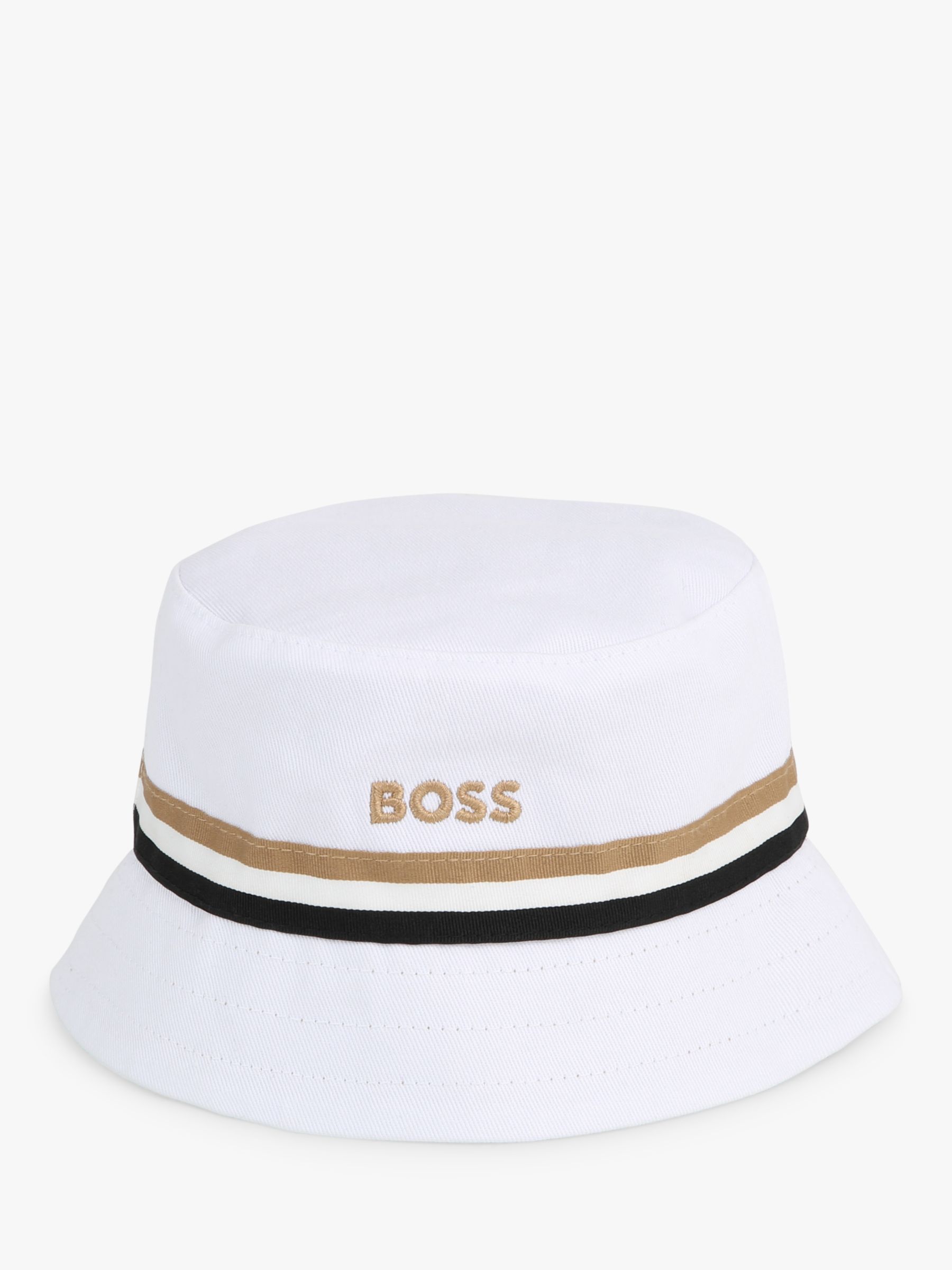 BOSS Baby Reversible Bucket Hat, White/Brown, 9-12 months