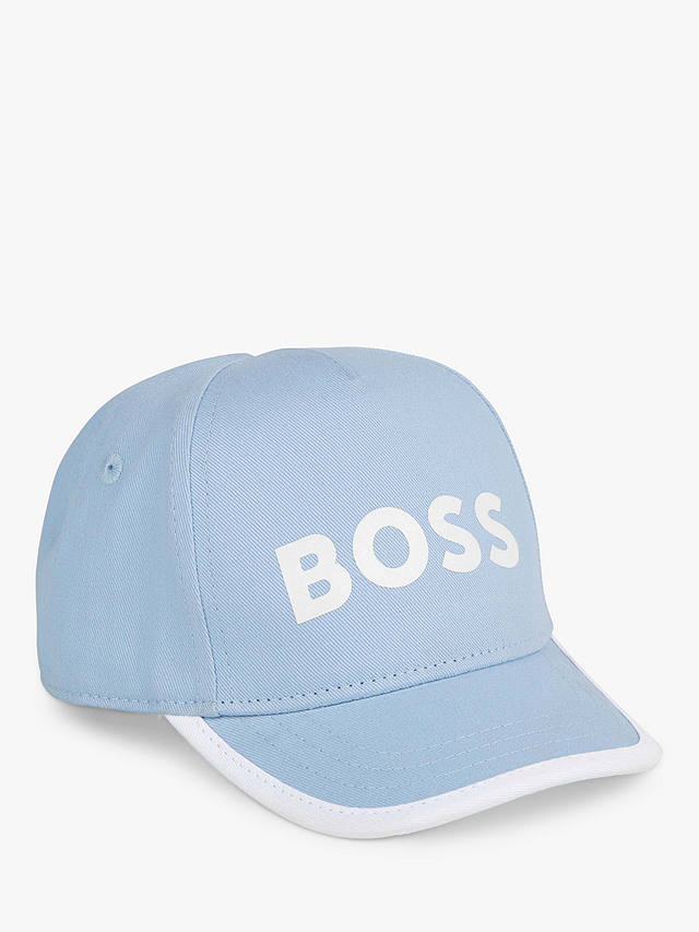 BOSS Baby Logo Embroidered Baseball Hat, Light Blue