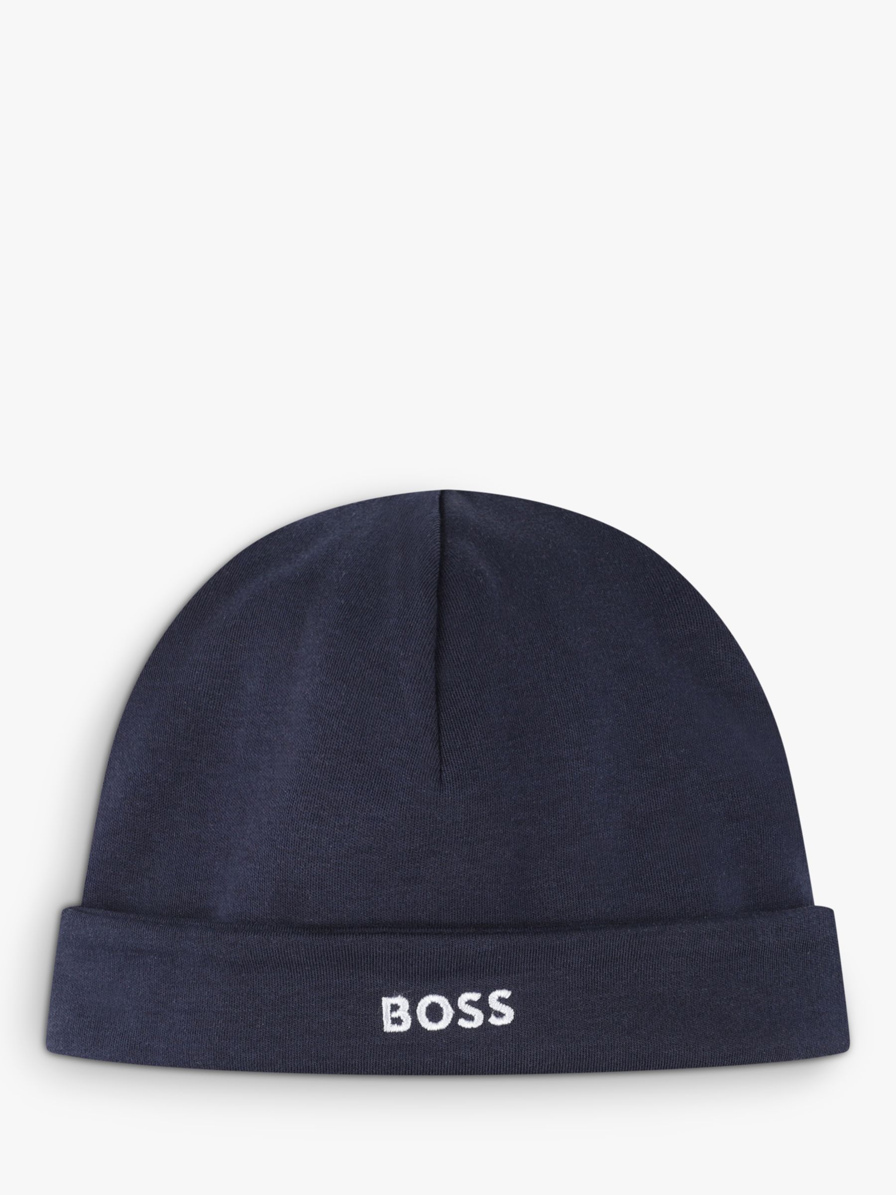 BOSS Baby Logo Pull On Hat, Navy, 1 months