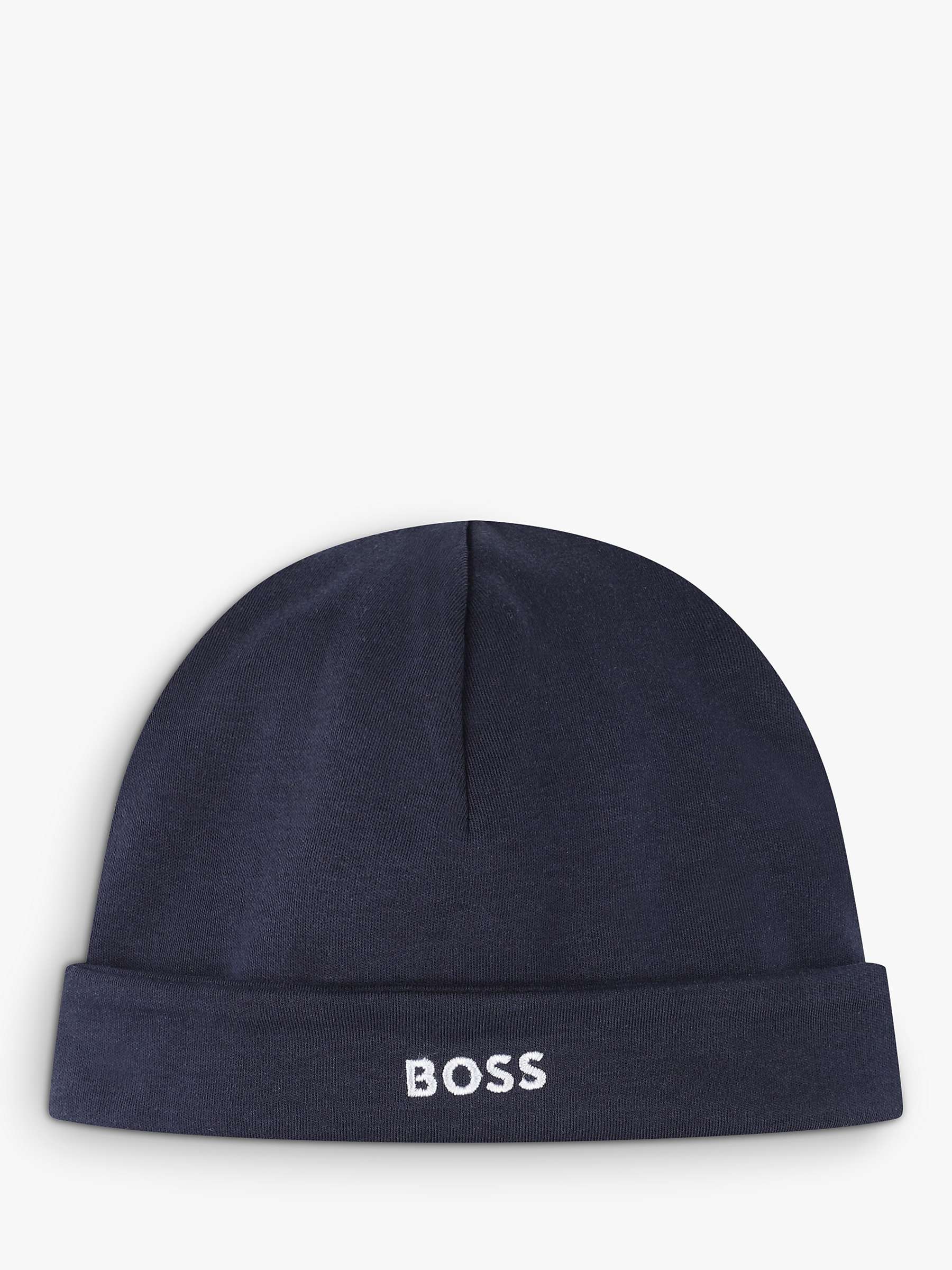 Buy BOSS Baby Logo Pull On Hat, Navy Online at johnlewis.com