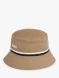 BOSS Baby Reversible Stripe Bucket Hat, White/Brown