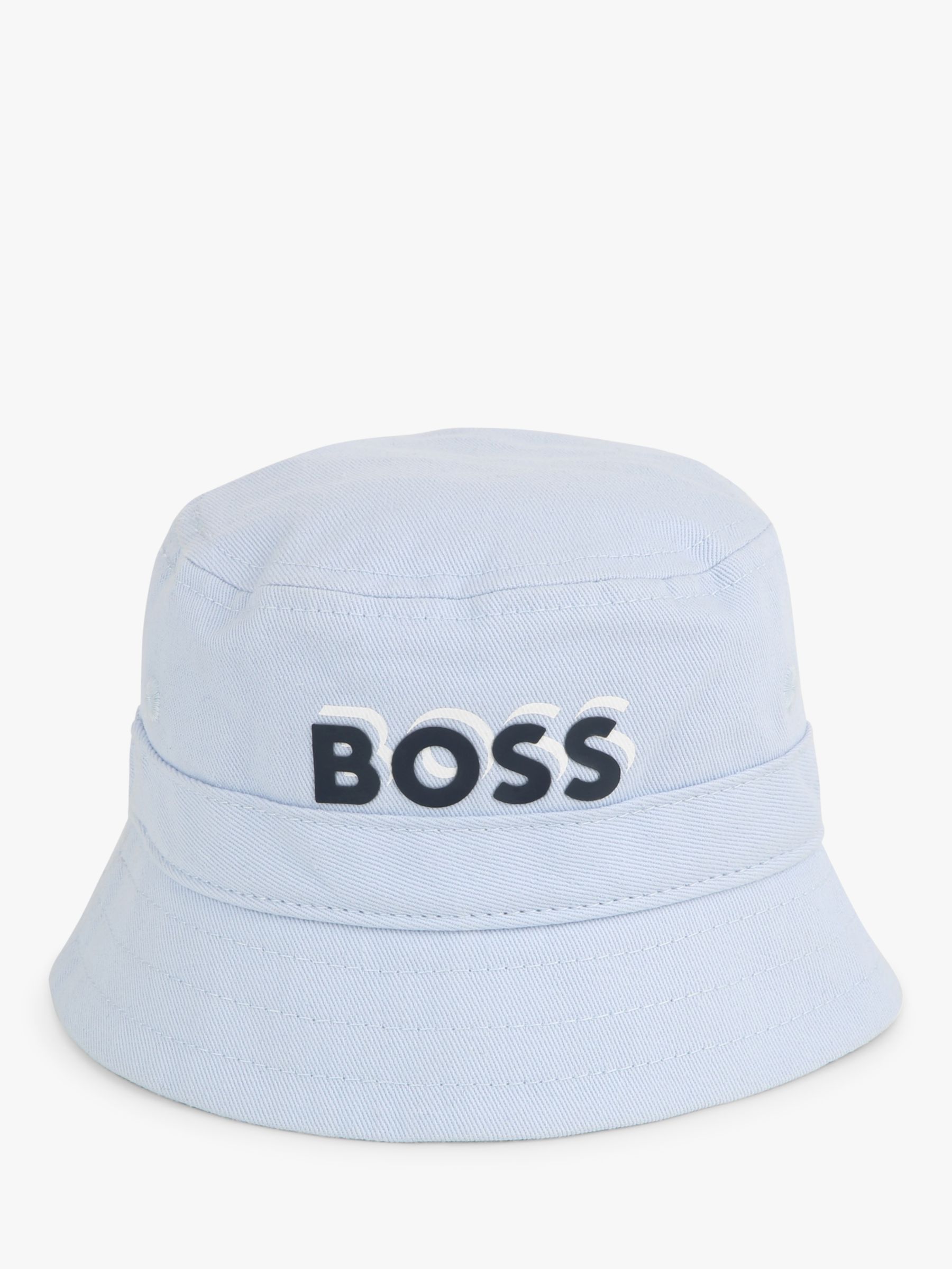 BOSS Baby Logo Embroidered Bucket Hat, Light Blue, 3-6 months