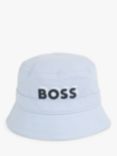 BOSS Baby Logo Embroidered Bucket Hat, Light Blue, Light Blue